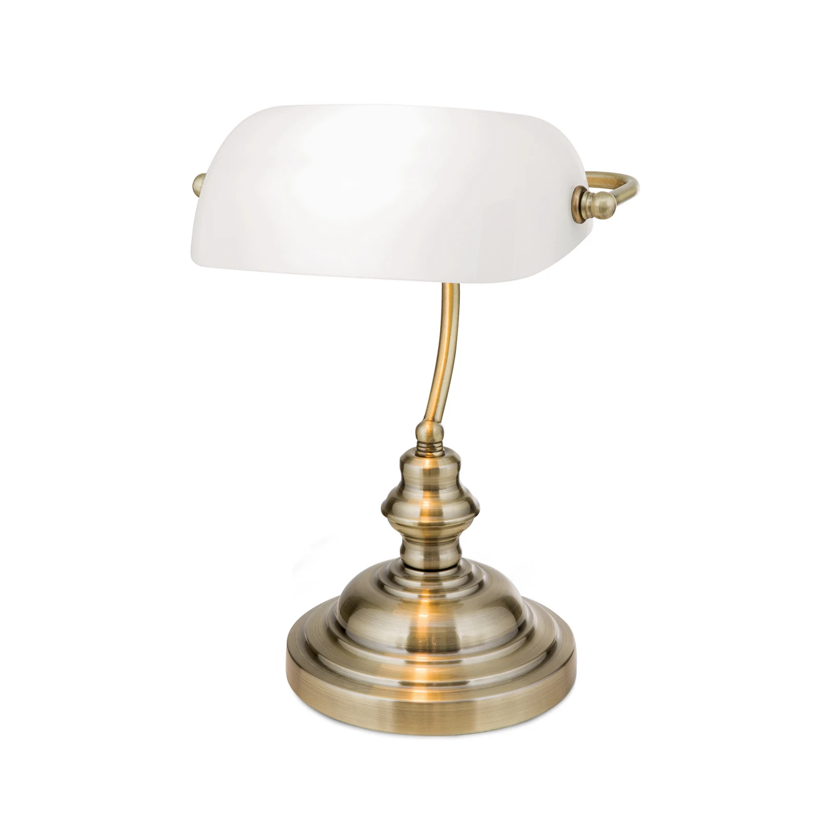 Lampe à poser Onella style banquier opale