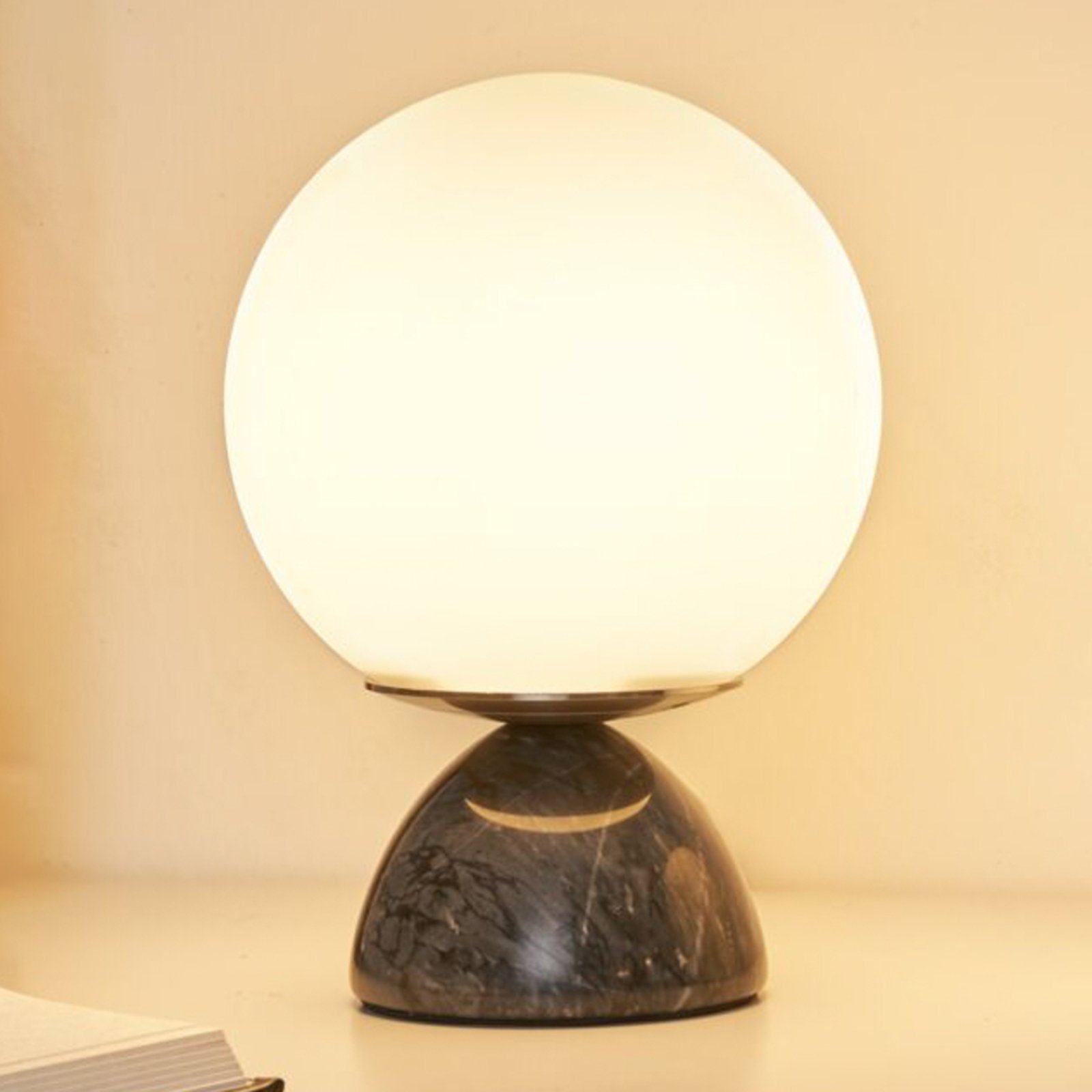Pauleen Shining Pearl lampe à poser marbre / verre