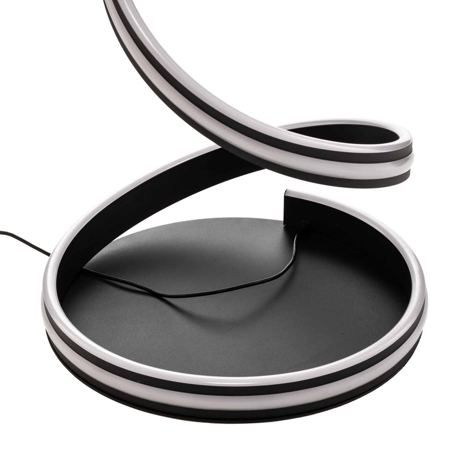 Lindby Salloa spiraal-vloerlamp dimmer CCT zwart