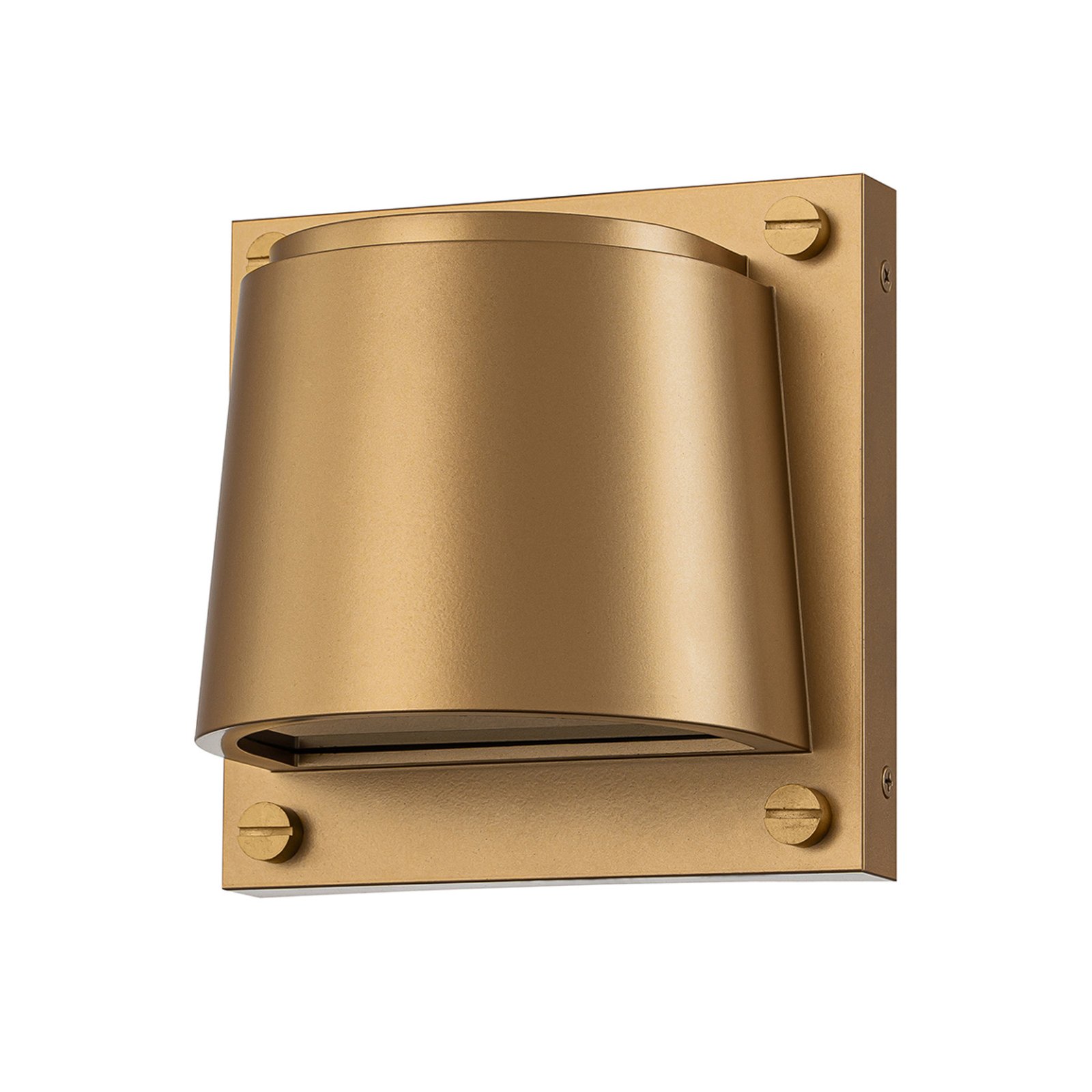 Outdoor wall light Scout, brass, IP44, 16.5 cm x 16.5 cm