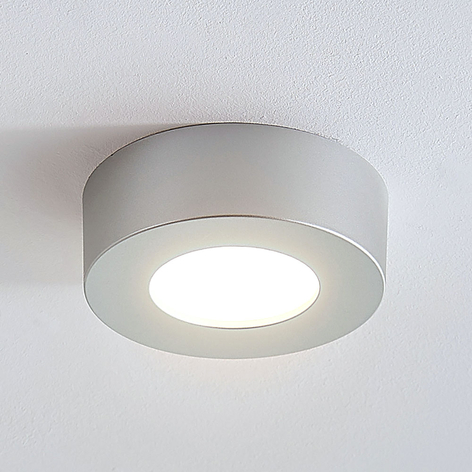 LED-Deckenlampe Marlo silber 3000K rund 12,8cm