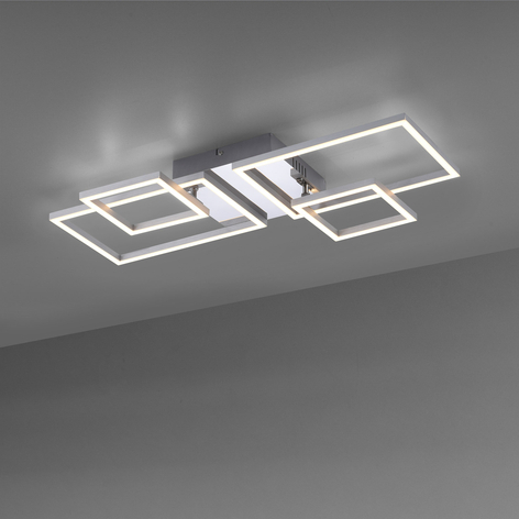 LED-Deckenleuchte Iven, vier Rahmen, schwenkbar