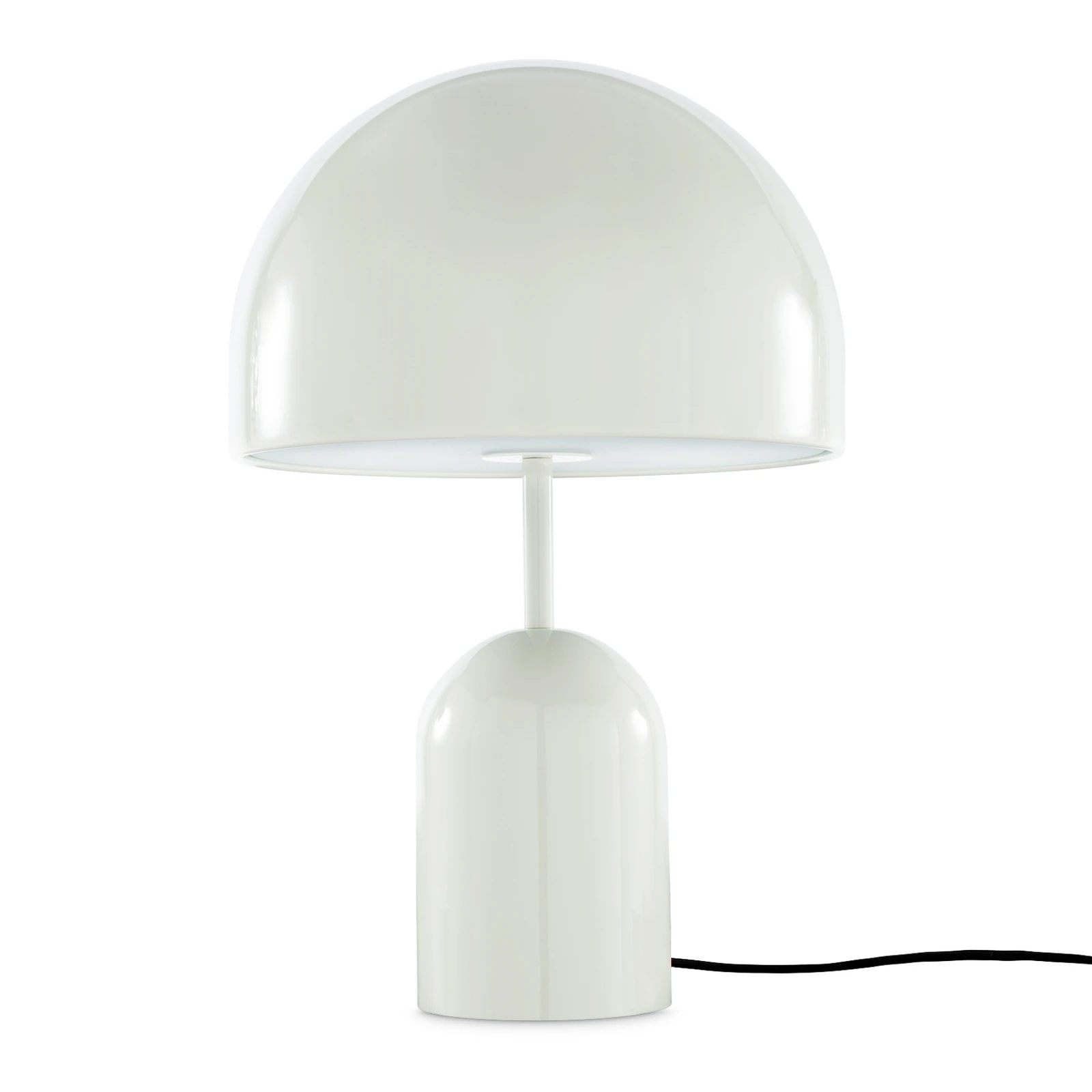 Tom Dixon stolová LED lampa Bell, svetlošedá, výška 43 cm, stmievateľná