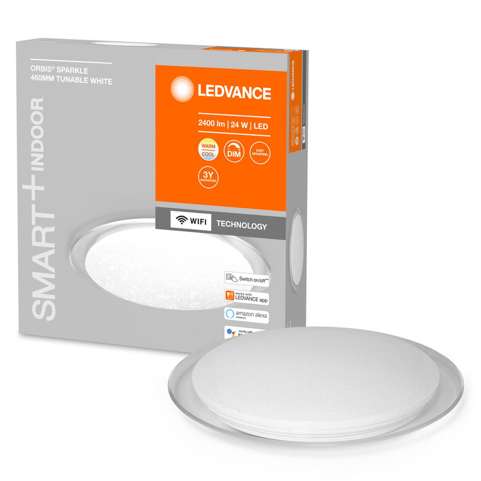 E-shop LEDVANCE SMART+ WiFi Orbis Sparkle, CCT, Ø 46 cm