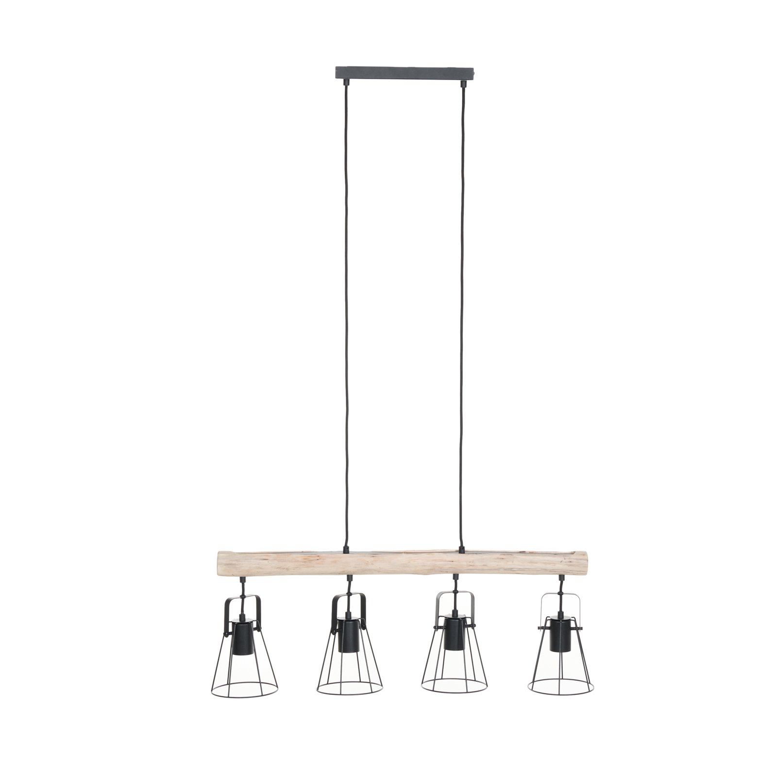 Lindby Riano pendant light, cages, four-bulb