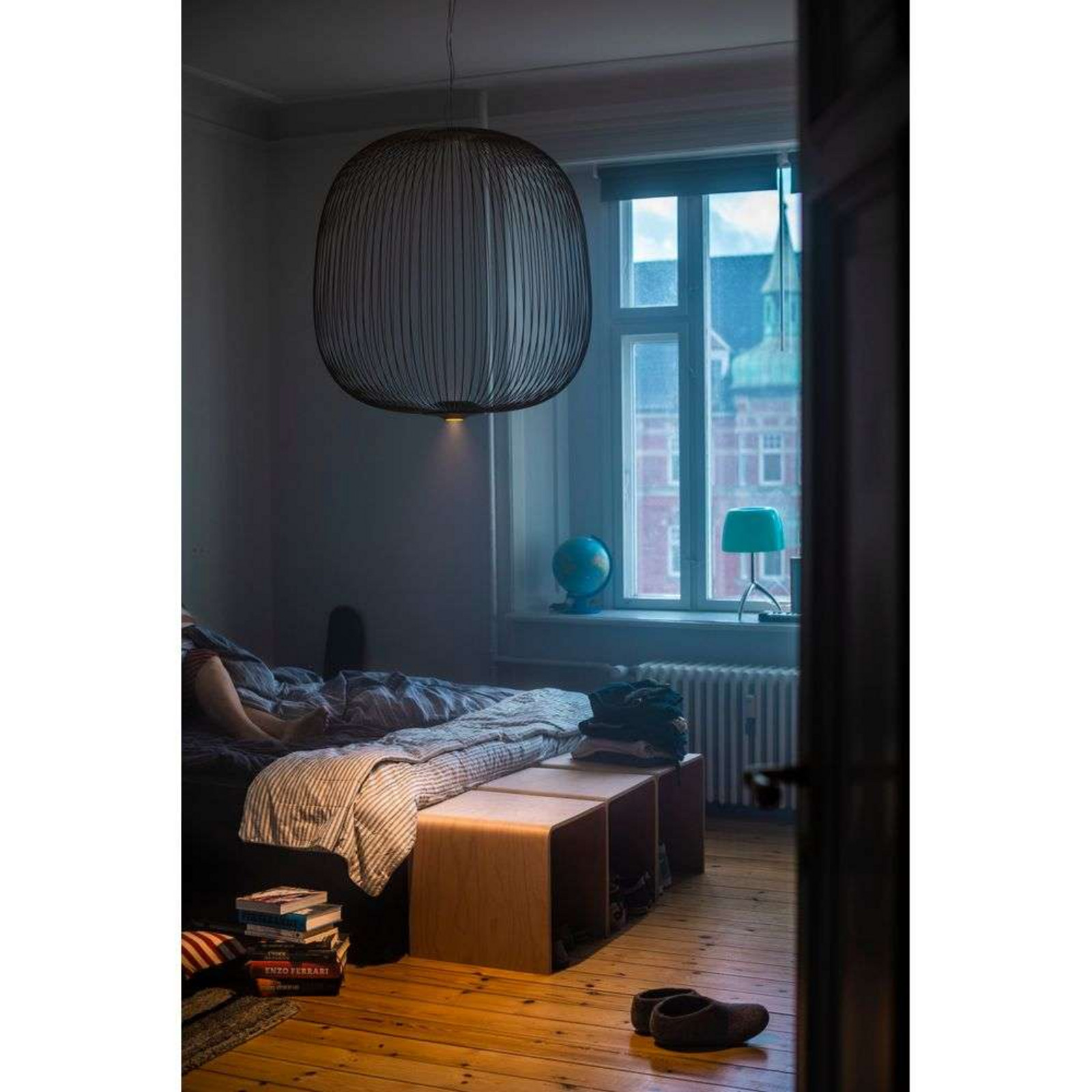 Spokes 2 Large LED Pendel Dæmpbar Grafit Foscarini - Metal