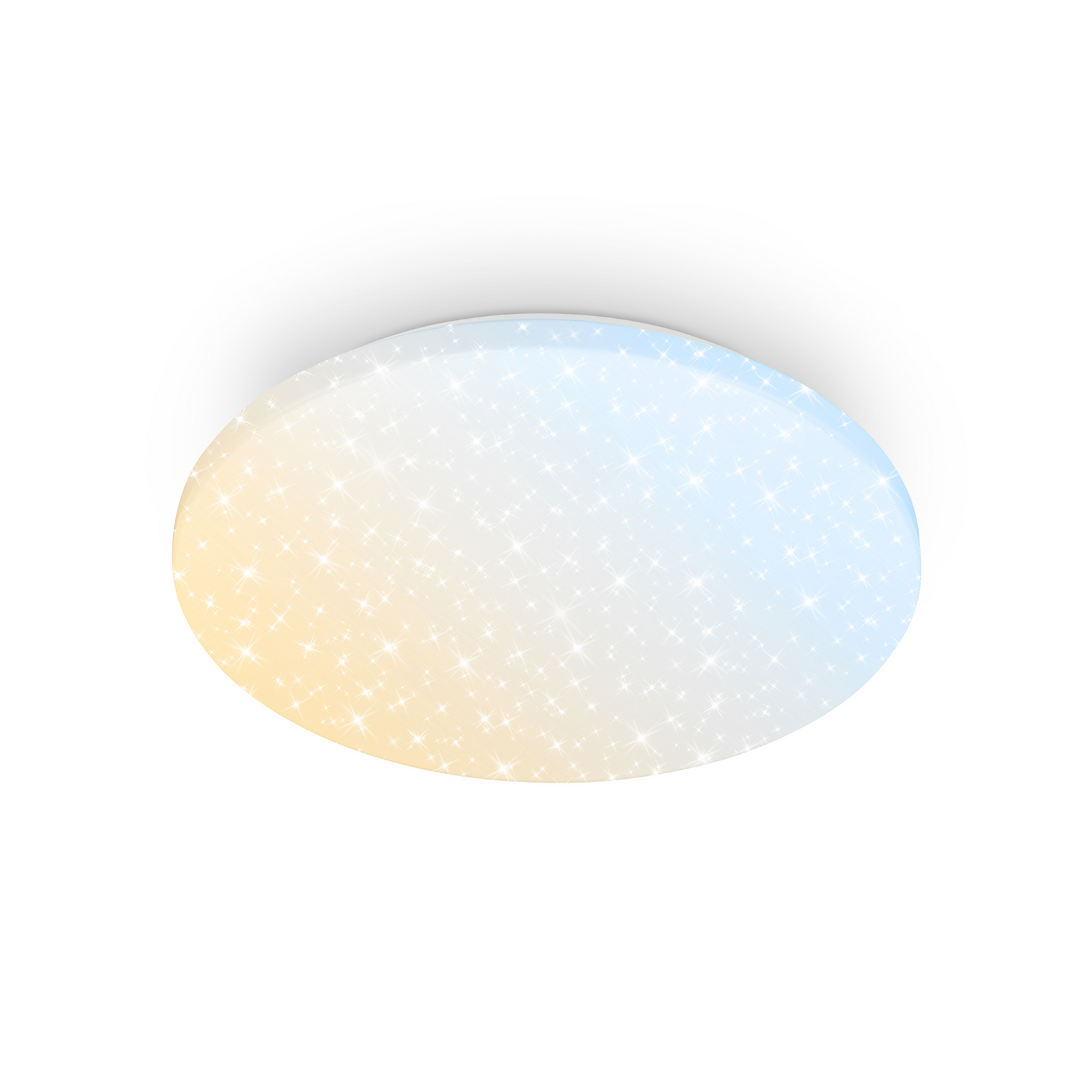 Lampa sufitowa LED Luminus, CCT, Ø 34 cm, biała, gwieździste niebo