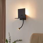 Candeeiro de parede Lindby Thorid LED, braço flexível