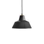 Workshop W2 hengelampe, matt svart, aluminium, E27 – Made By Hand