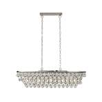 Suspension Michelle, chrome/clair, verre cristal, 92 cm, E27