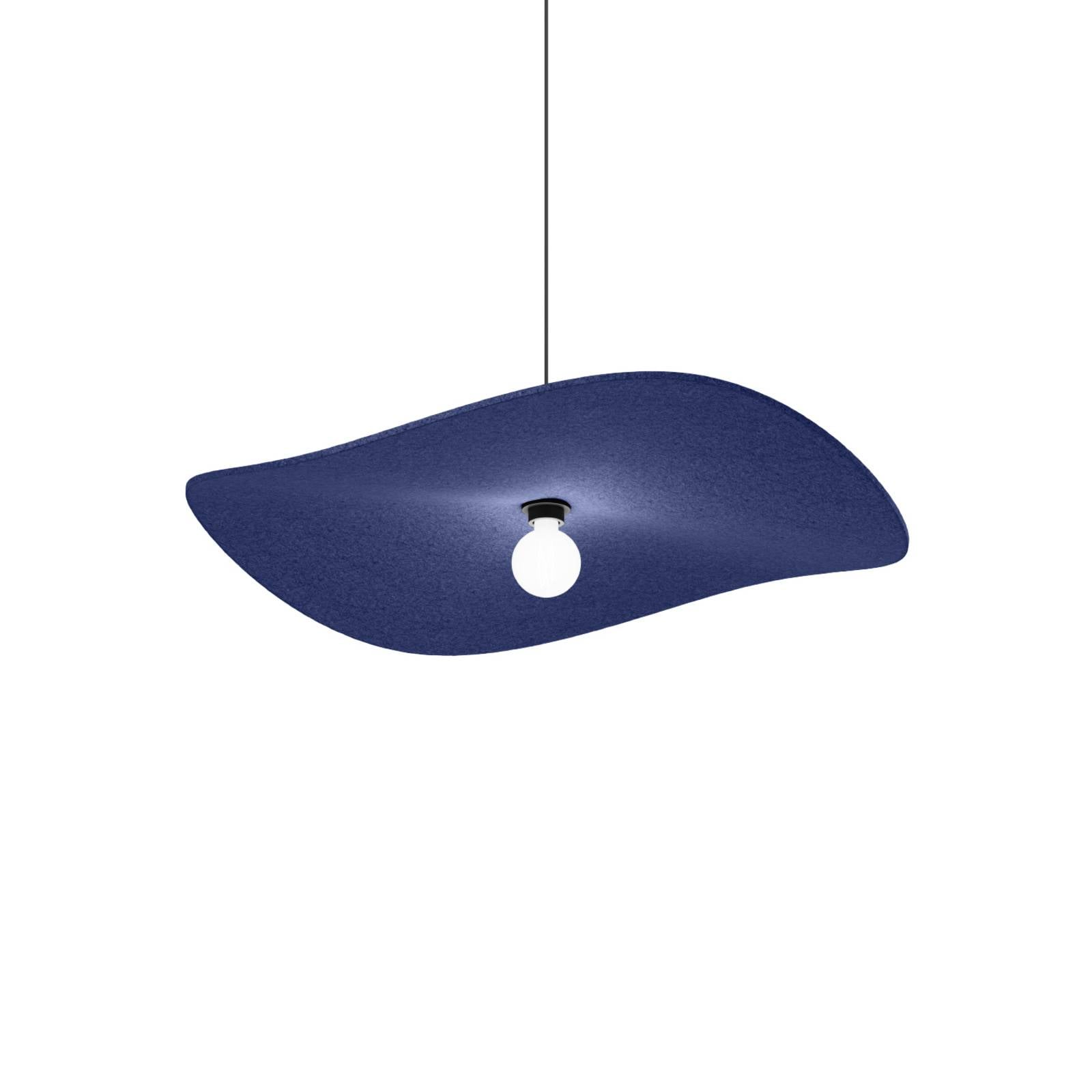 Levně Wever & Ducré Lighting WEVER & DUCRÉ & Závěsné světlo Wave Soft 3.0, plst indigo, 100 cm