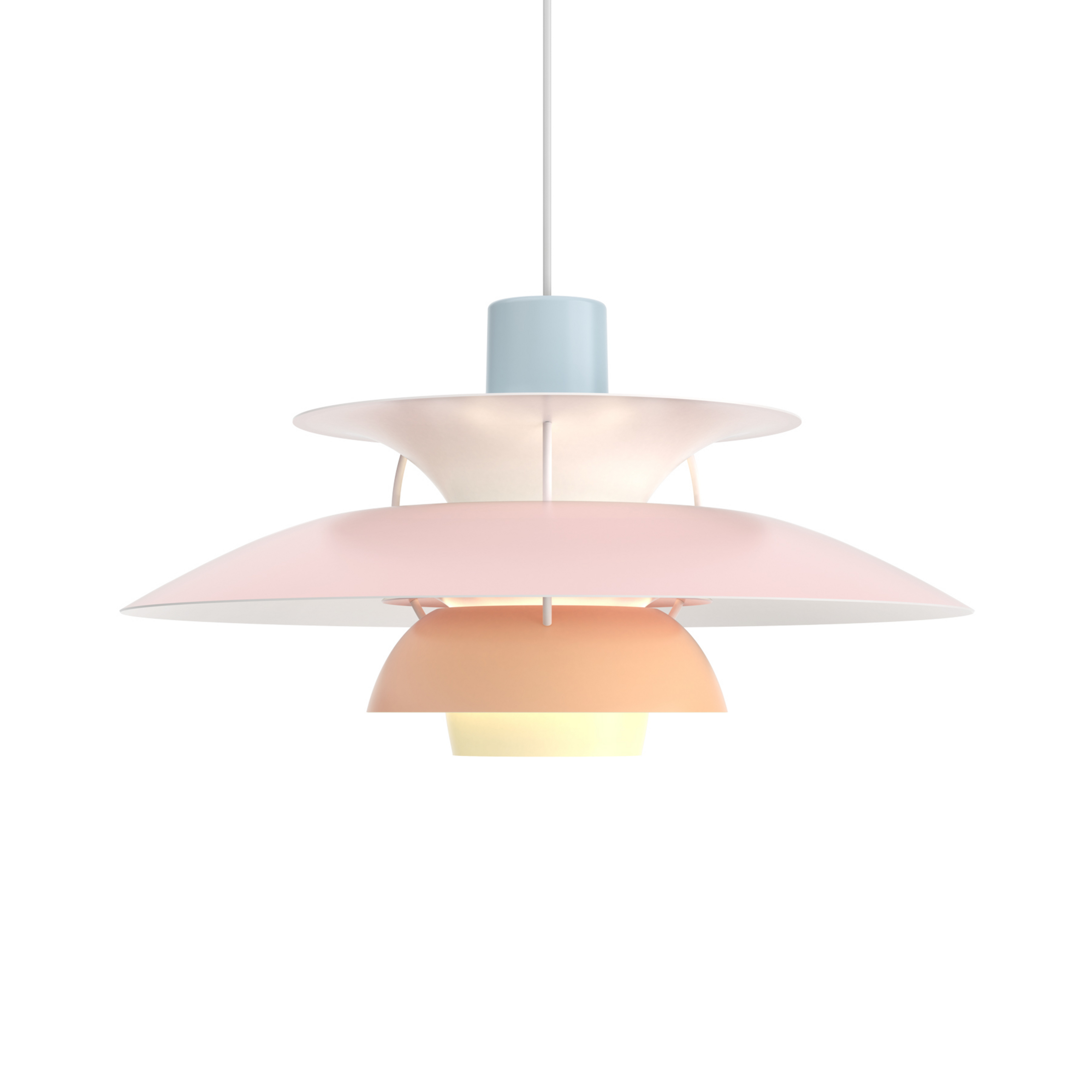 PH 5 500 Lampada a sospensione Pastels Blue/Rose/Peach - Louis Poulsen
