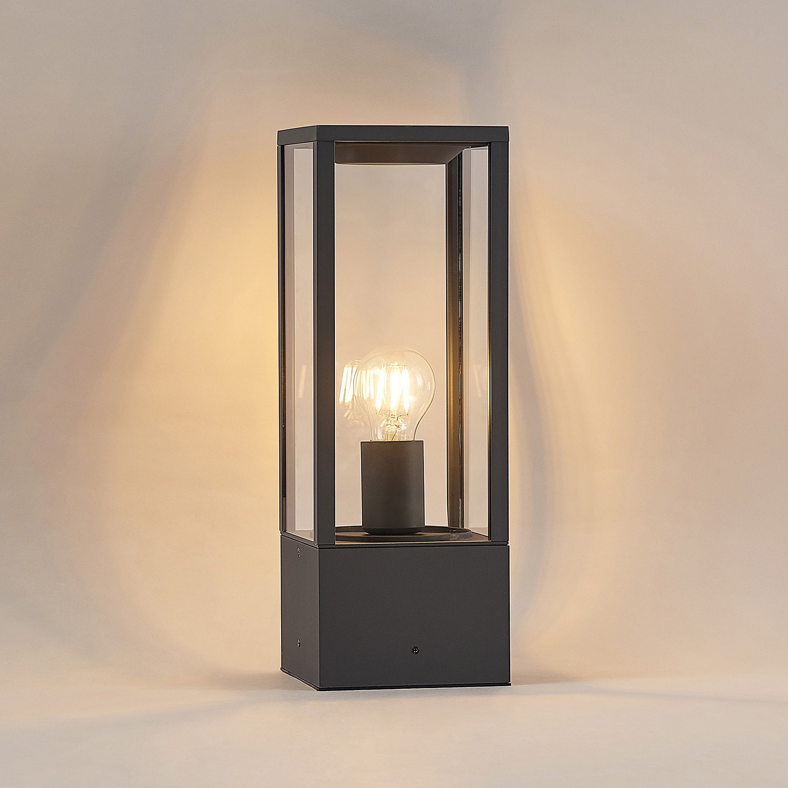 Peldar Gartenleuchte H40 Dark Grey/Clear - Lindby