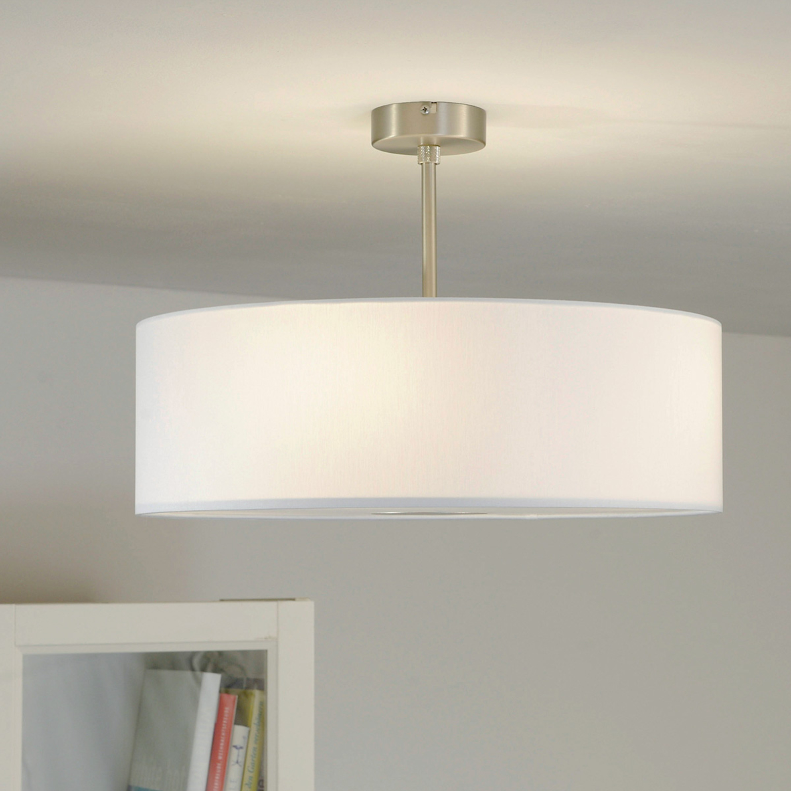 Plafón Gala, 50 cm, blanco, cretona, blanco