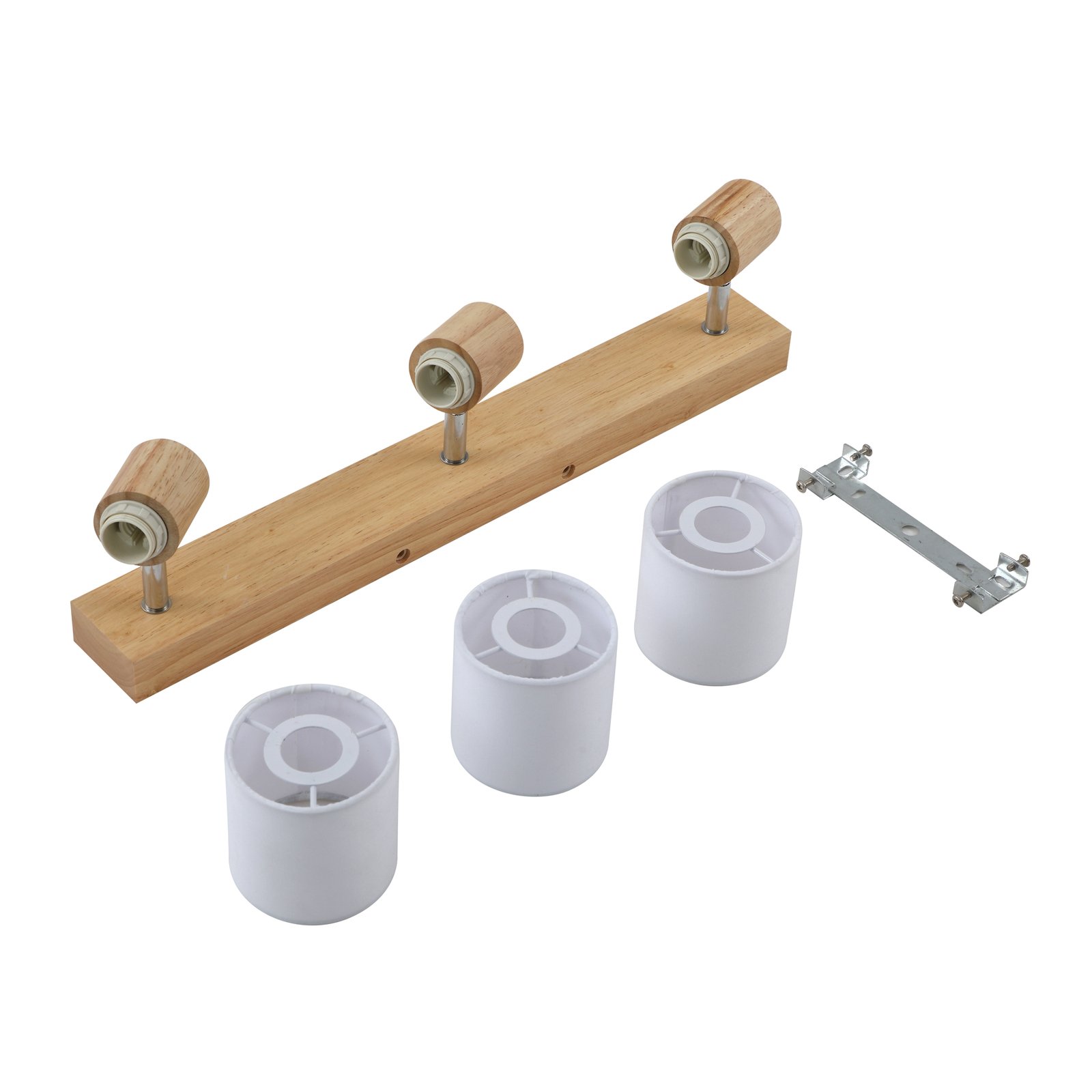 Wanessa 3 Lámpara de Techo Wood/White - Lindby