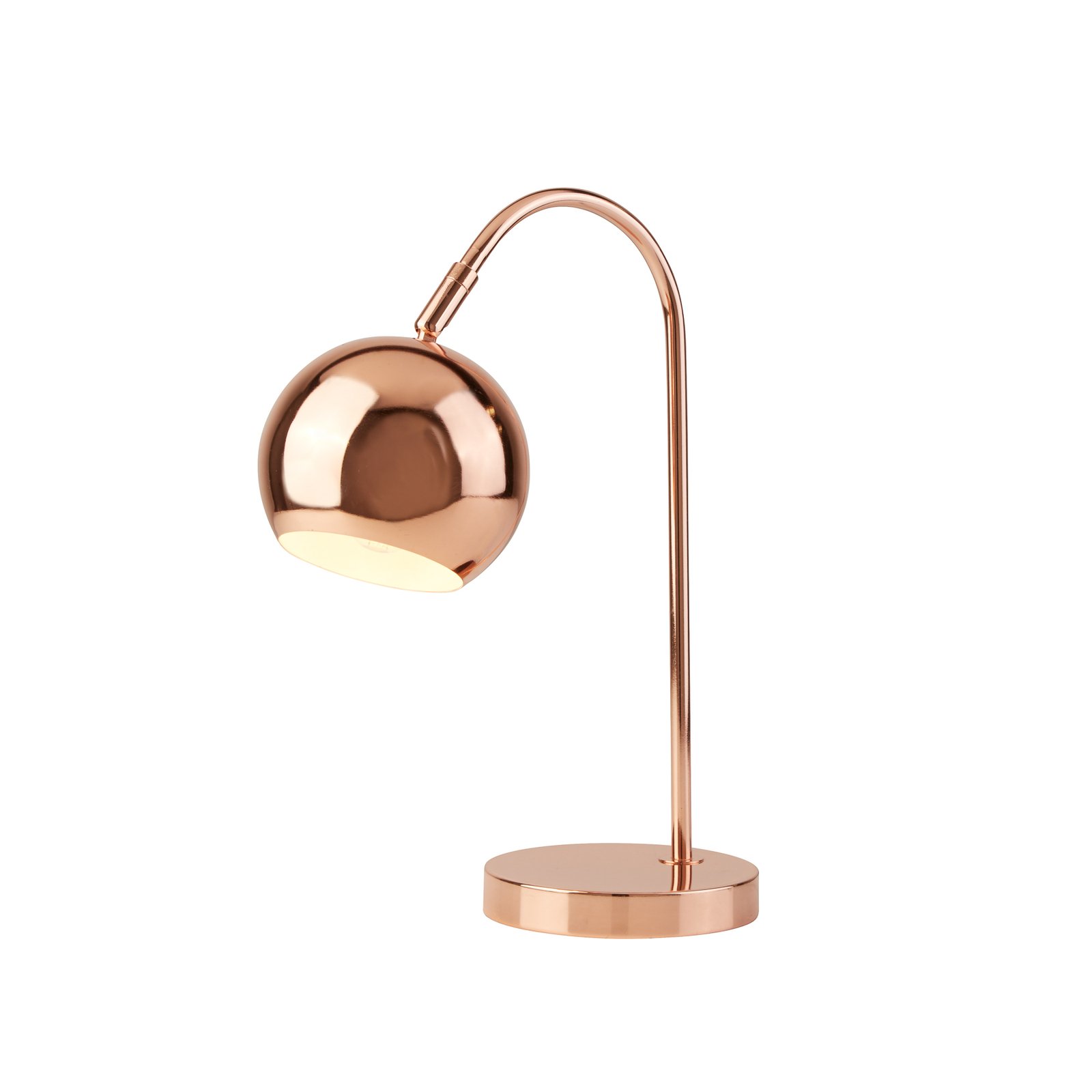 Lampe de table Hang, couleur cuivre, métal, hauteur 40 cm, E14