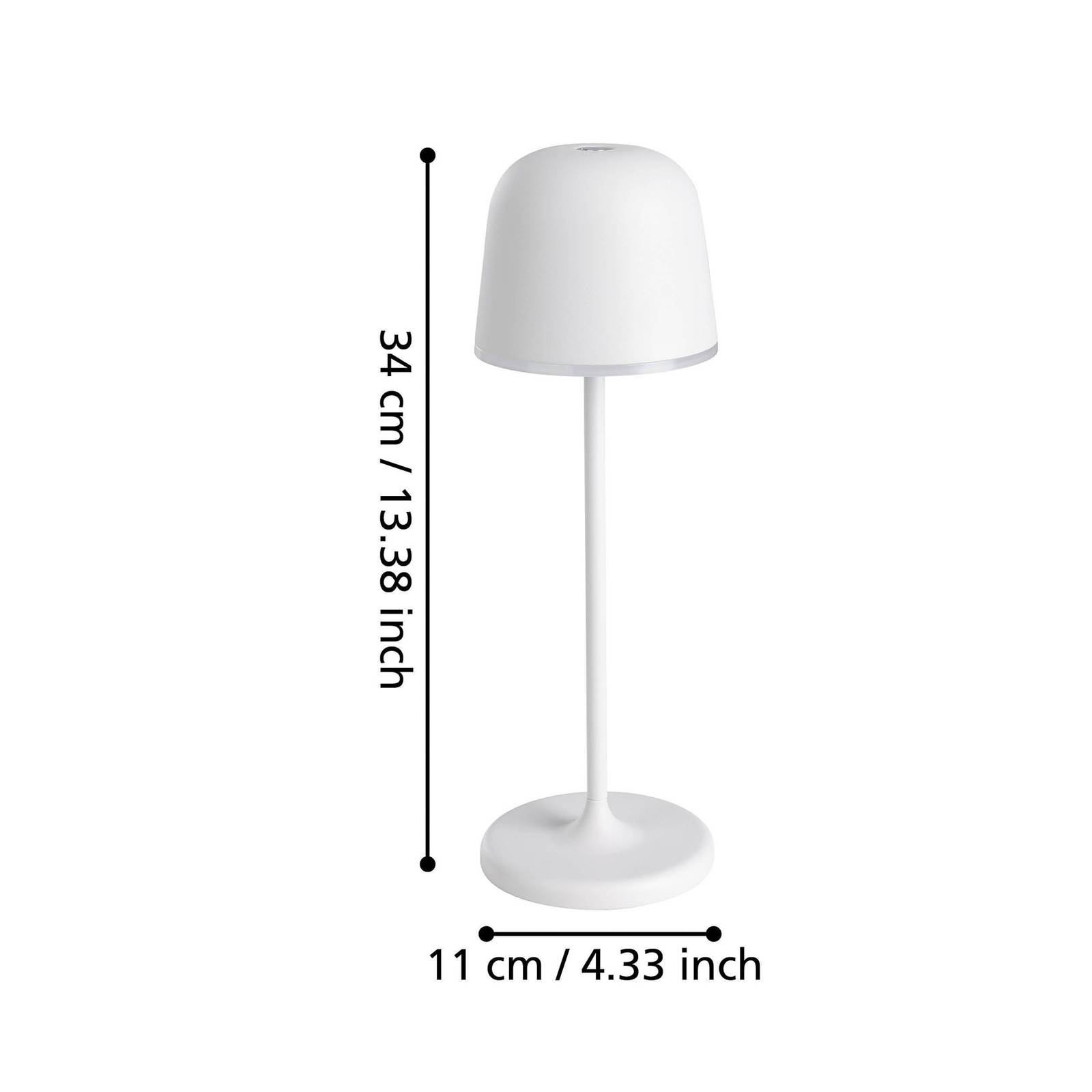 EGLO LED stolní lampa Mannera s baterií, šedá