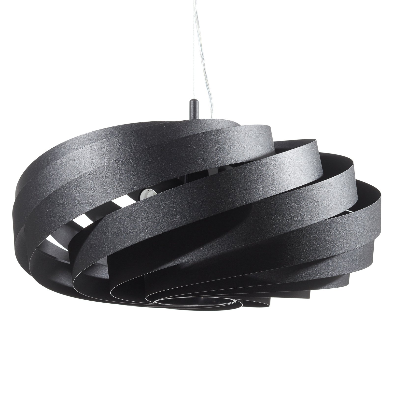 Lampa wisząca Vento, czarna, Ø 60 cm, metal, E27