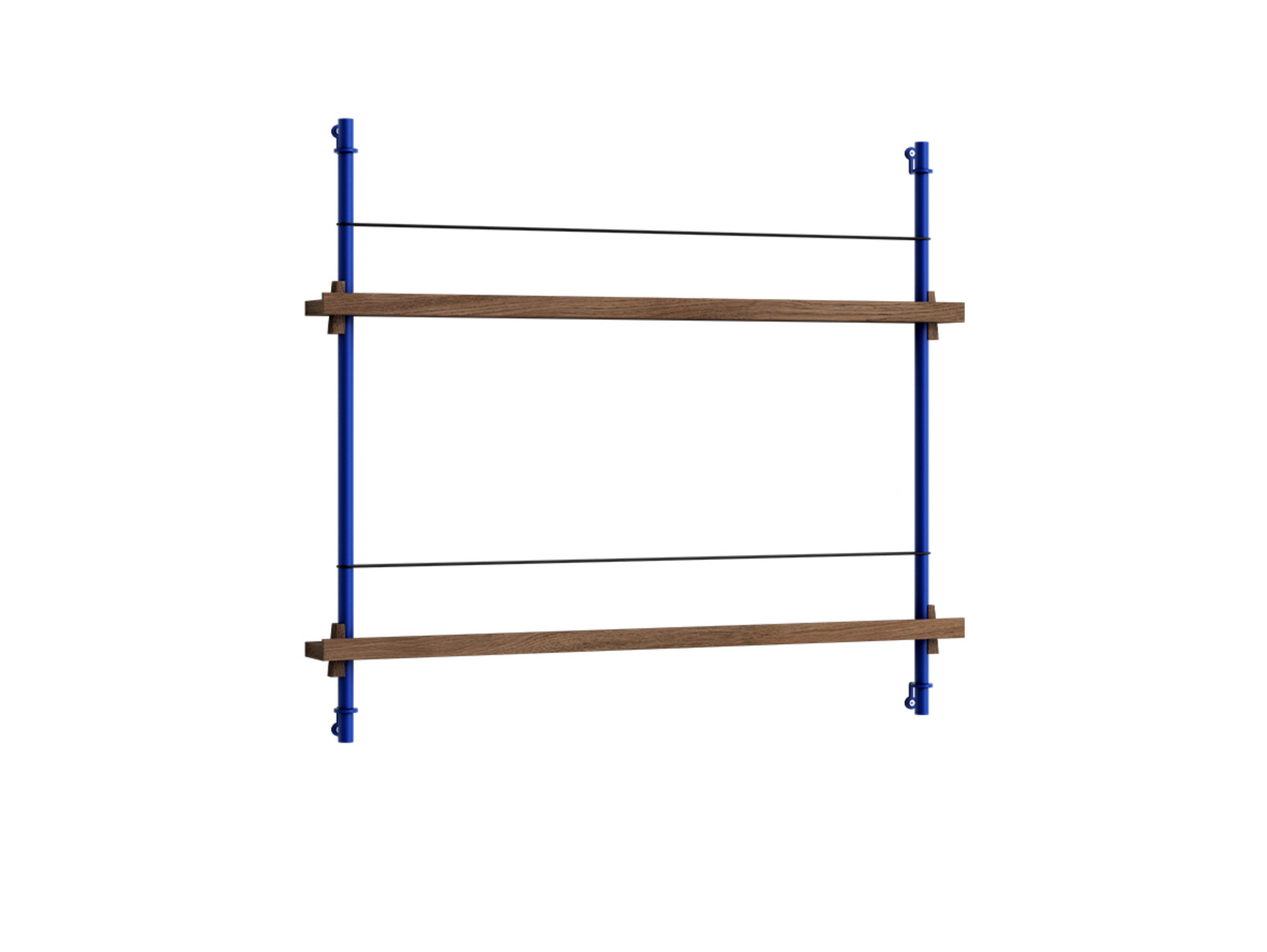 Magazine Shelving 65 Regal Smoked Oak/Deep Blue - Moebe