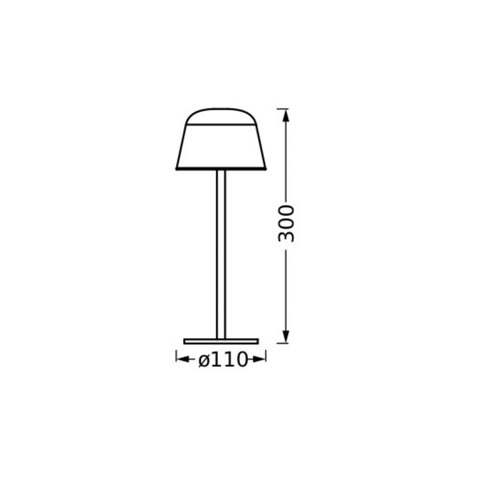 Lampa stołowa LED OSRAM ENDURA STYLE grafit 30 cm IP44 CCT