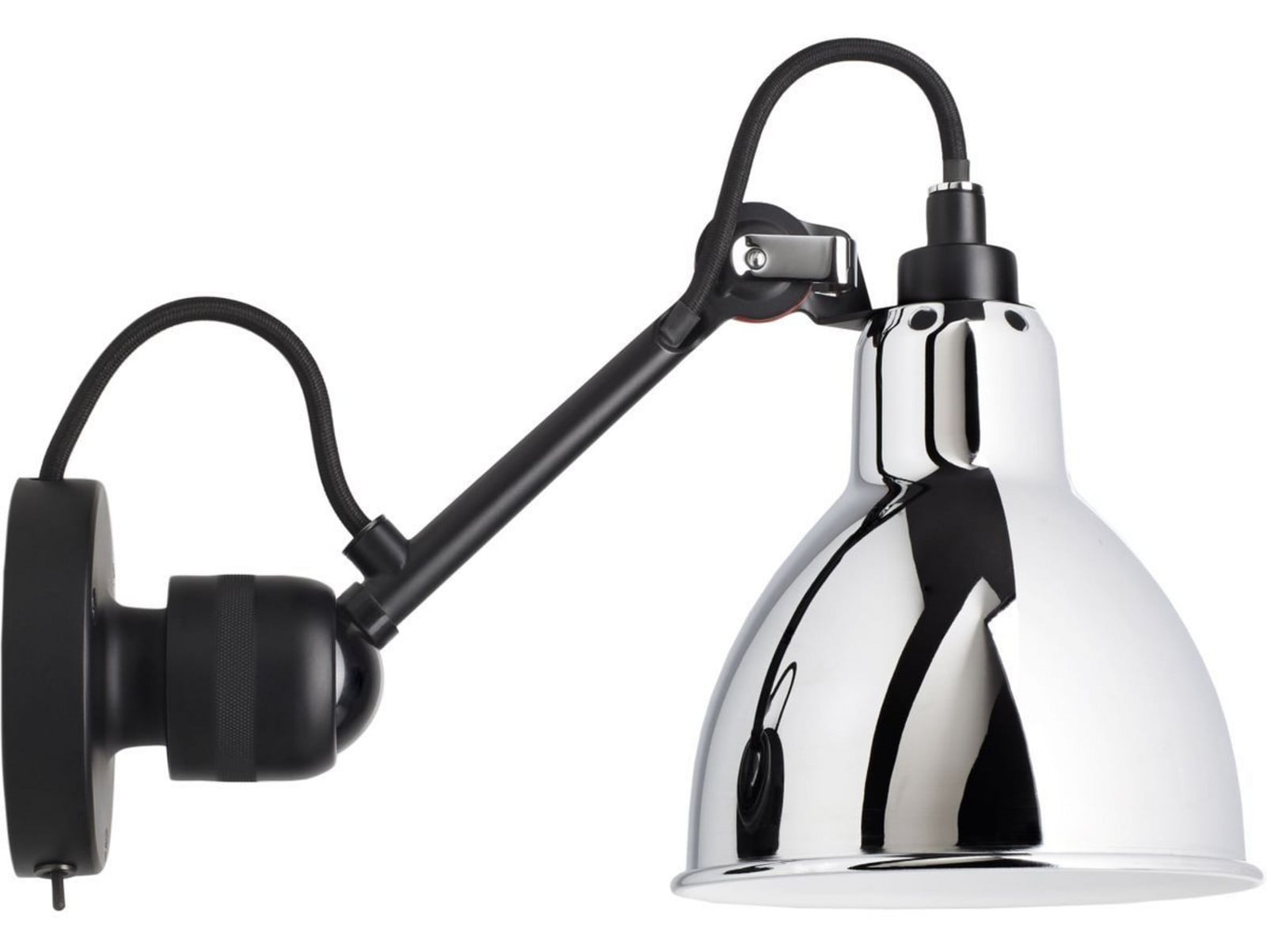 304SW Wandleuchte Schwarz/Chrom Lampe Gras - Wohnzimmer - Design - Metall