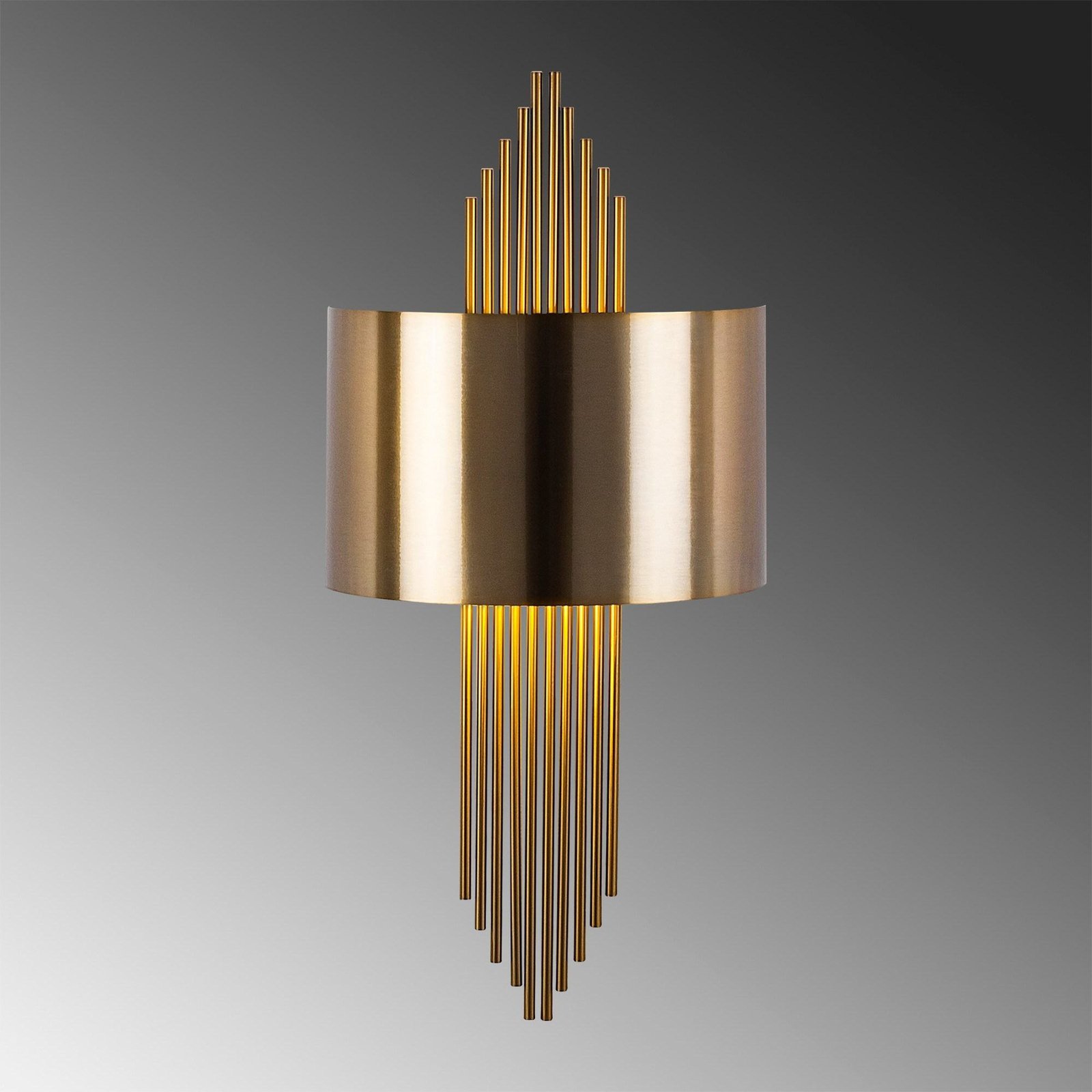 Wall light 619-A, gold-coloured antique, metal, height 75 cm