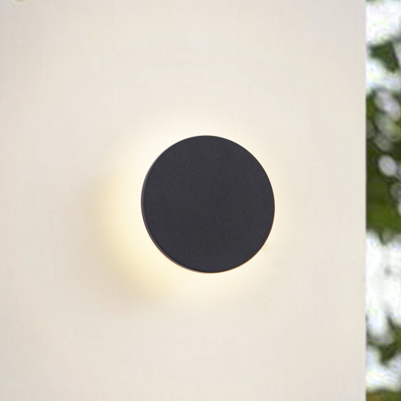 Arcchio applique da esterni LED Gravo, Ø 16 cm, nero, IP65