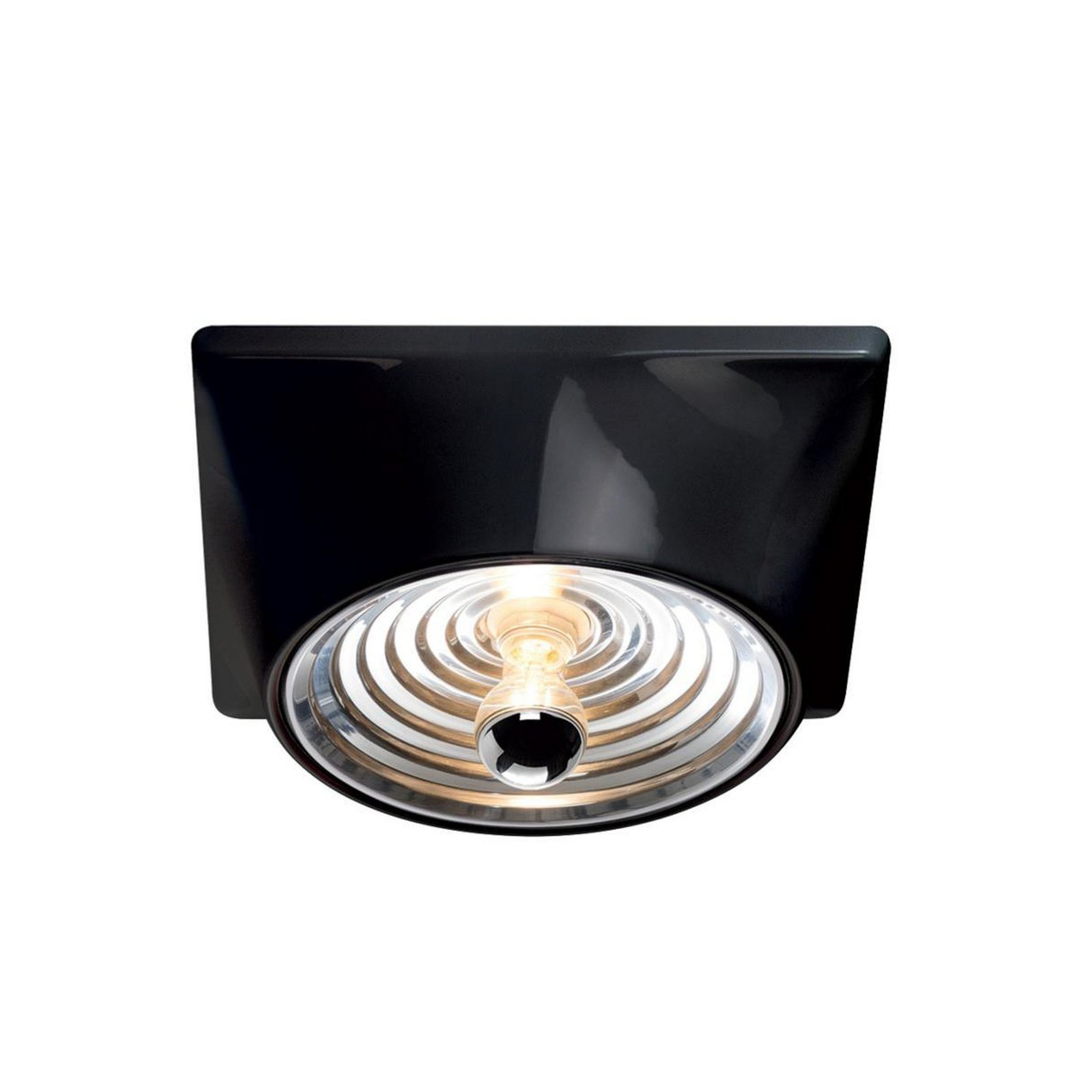 Goletta Deckenlampe, schwarz/aluminium, 36 cm - Stilnovo