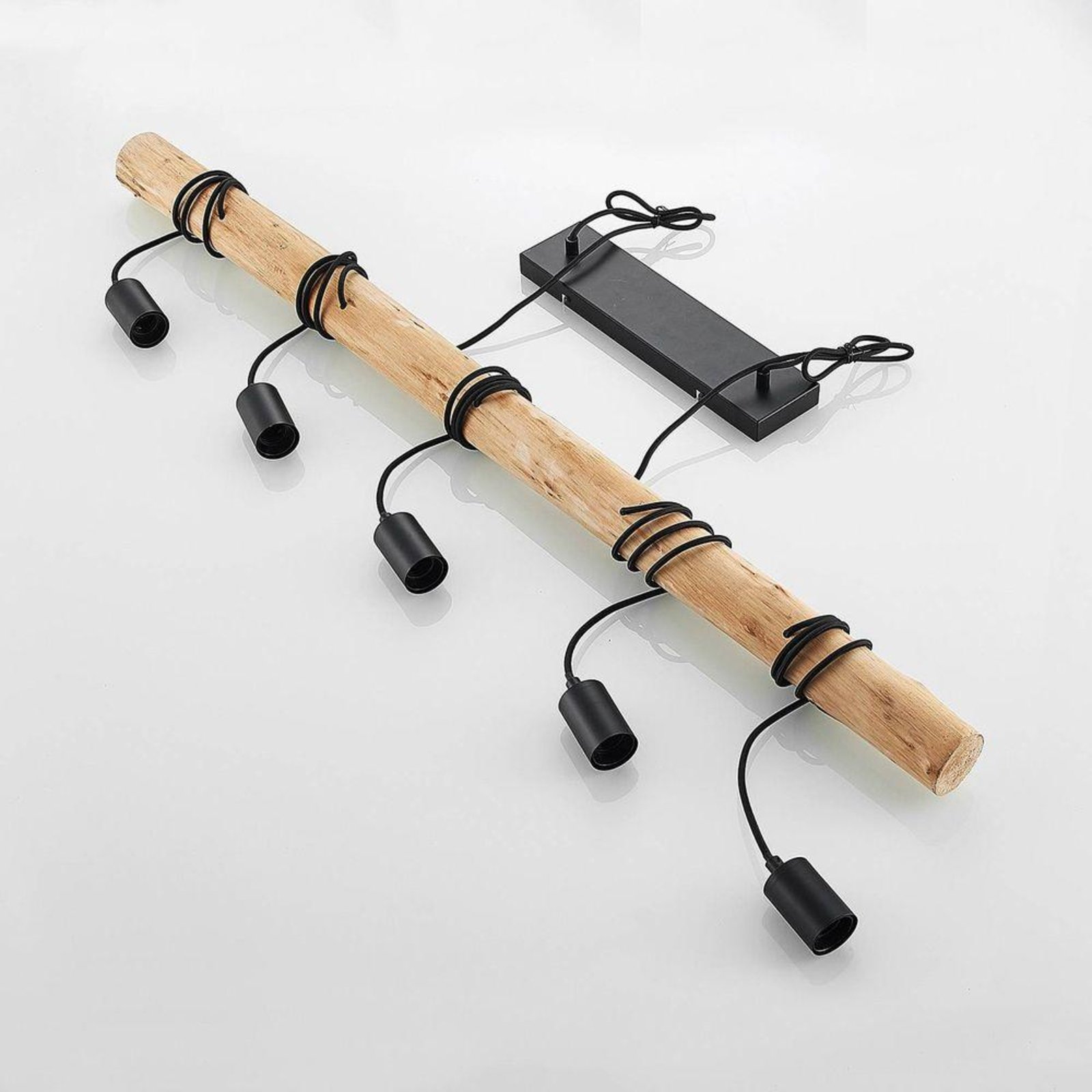 Rom Candeeiro Suspenso Black/Wood - Lindby