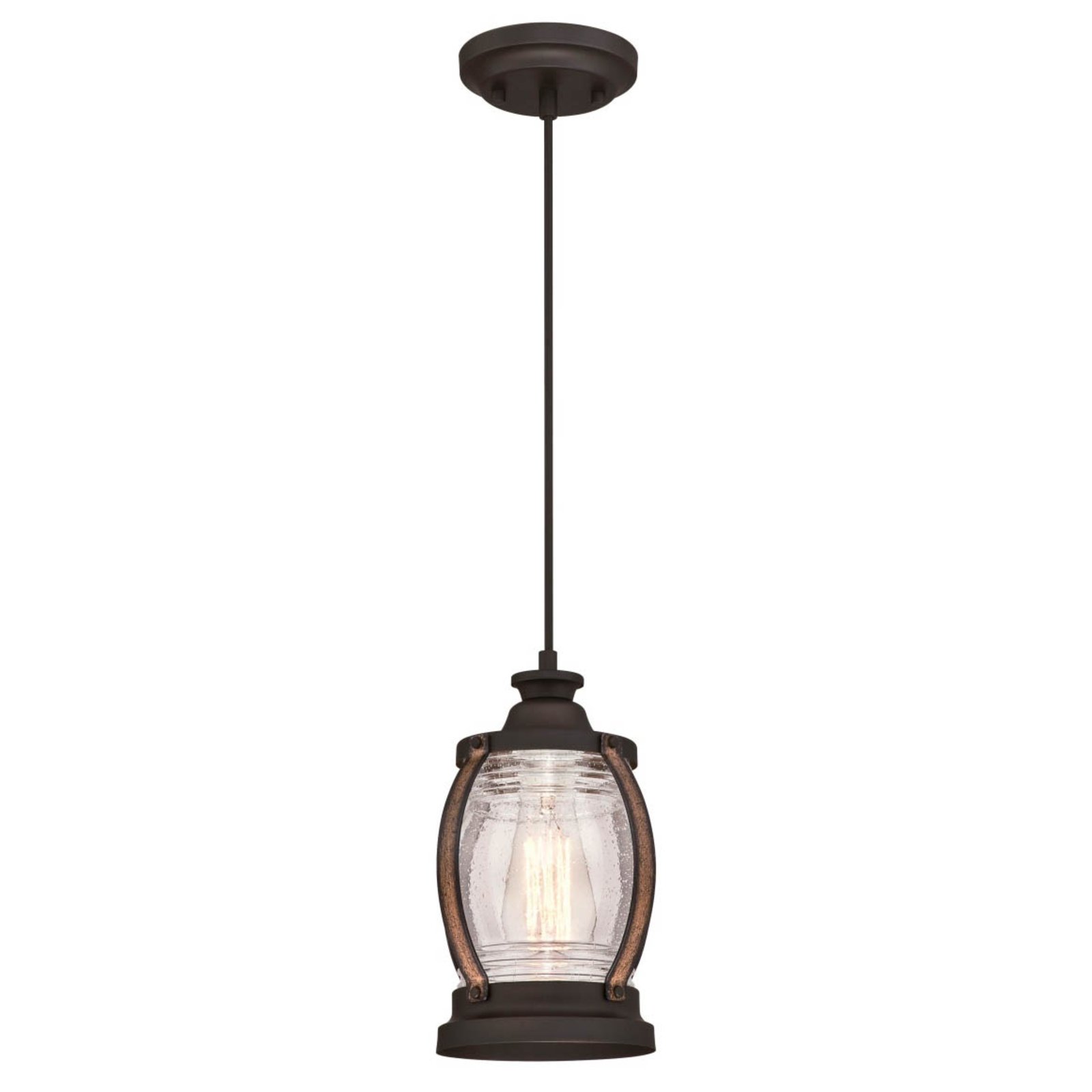 Westinghouse Canyon pendant light with antique glass