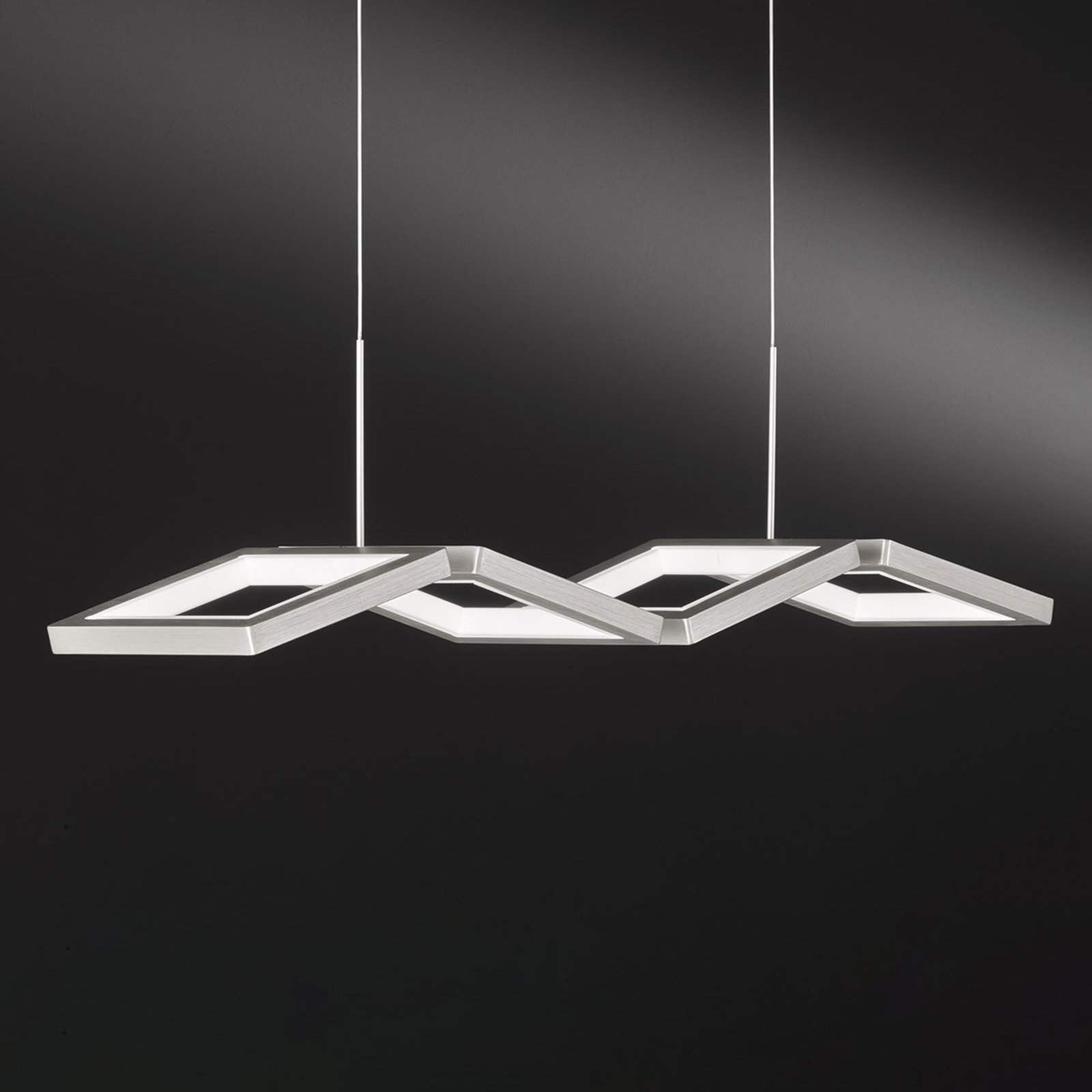 Wofi Dimmable in three levels - Viso LED hanging light, for Living / Dining Room, metal, plastic, 64 W, energy efficiency: A+, L: 85 cm, W: 20 cm