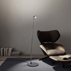 Puk! 80 Floor LED linssi kirkas/matta linssi/kromi
