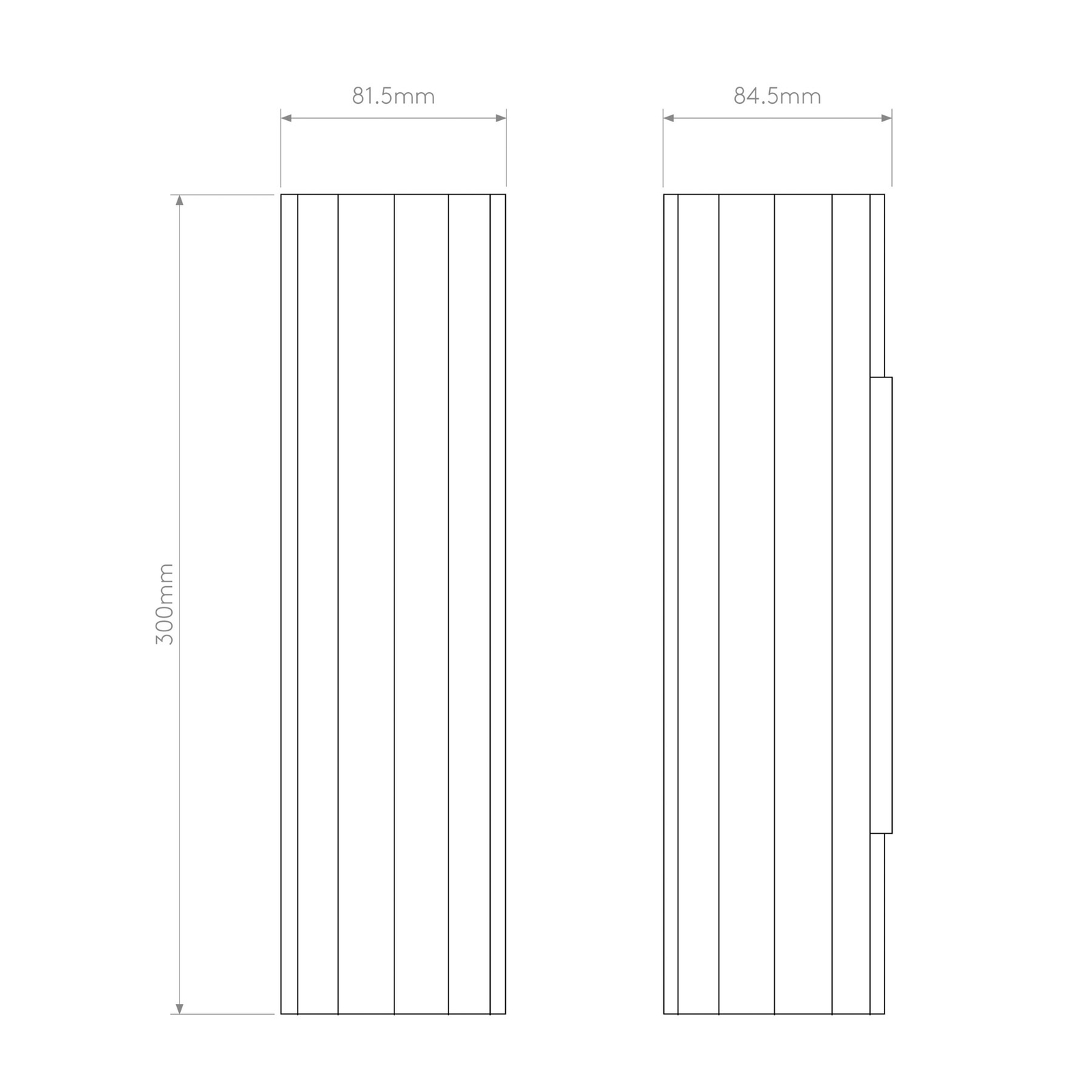 Astro Hashira 300 wall light, matt black, 30 cm