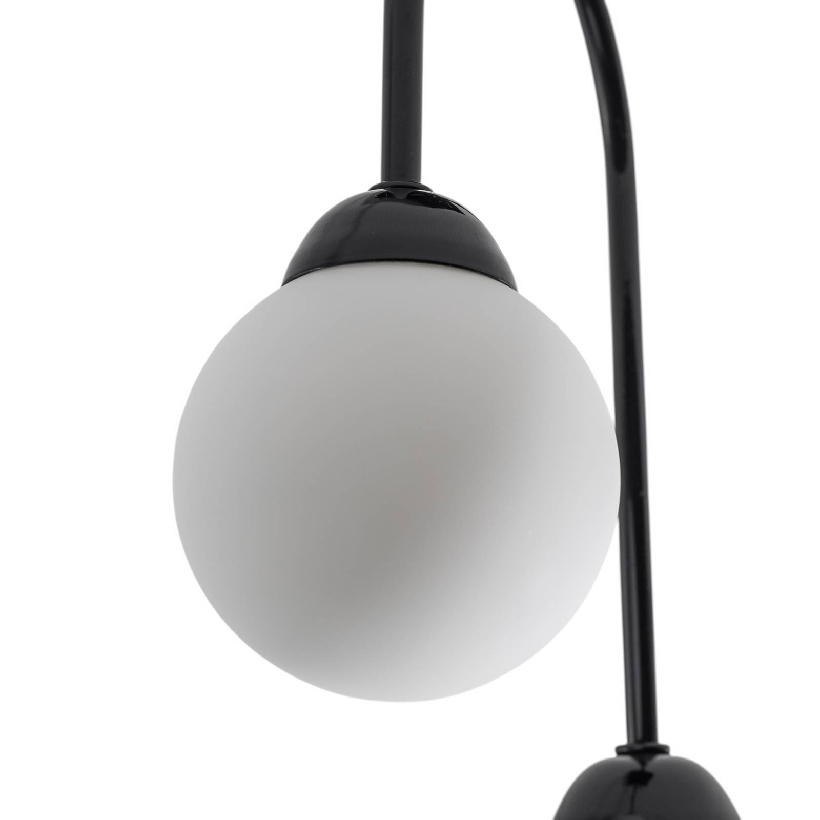 Lampa sufitowa Bandi, czarna/opalowa, 2-punktowa, G9