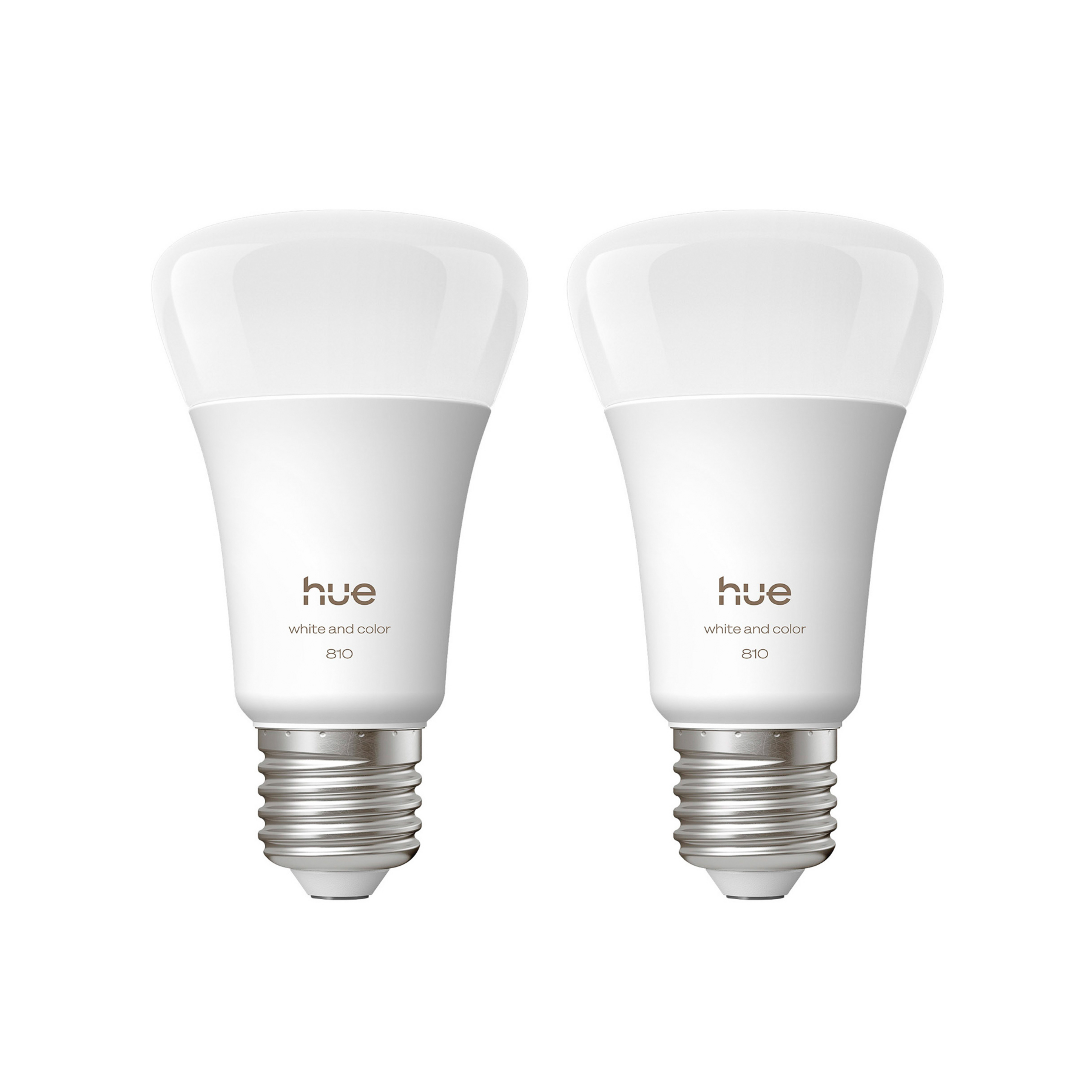 WACA Smart E27 LED 6 W, 810 lm CCT RVB, lot de 2 - Philips Hue