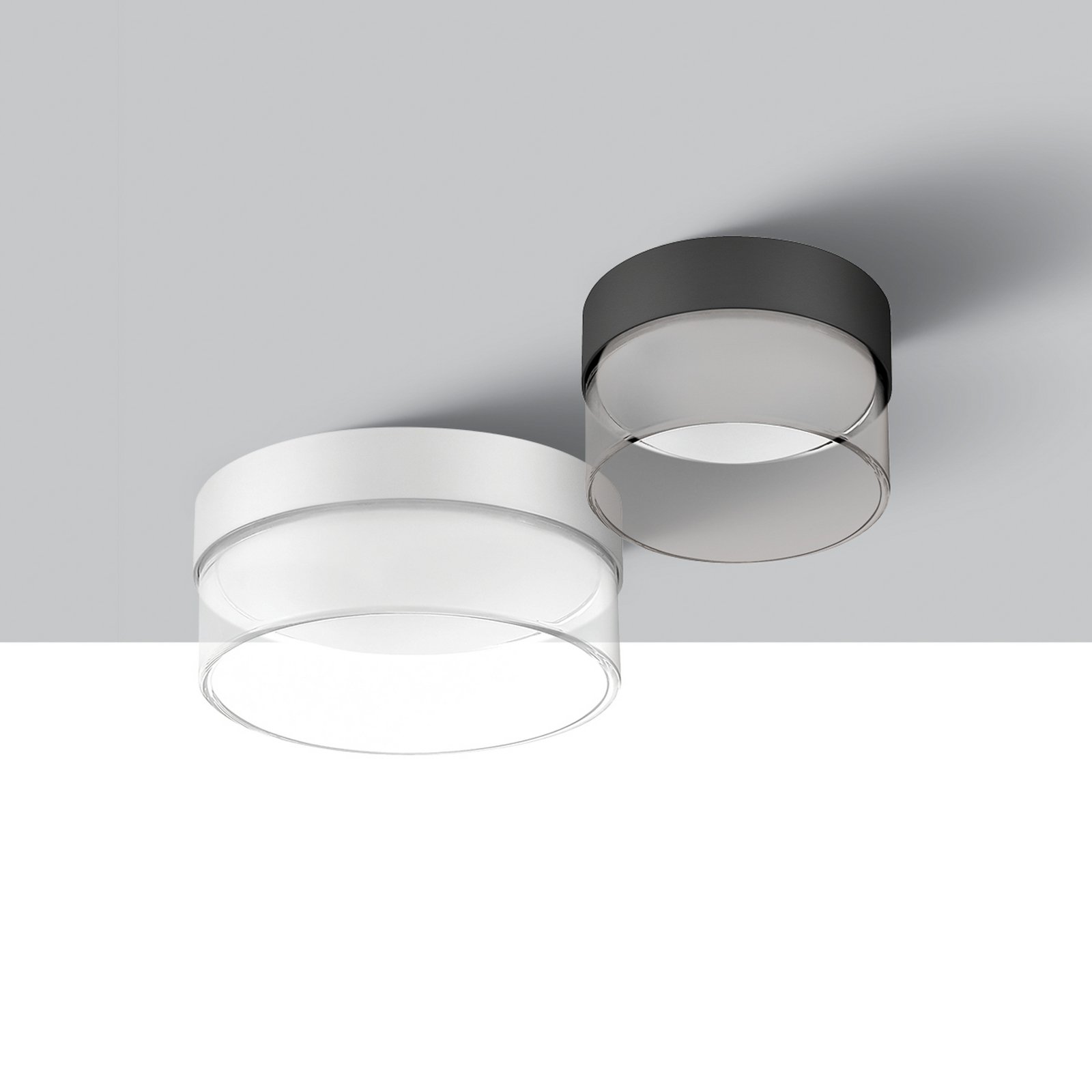 Crumb LED осветление за таван, бяло, Ø 10,4 cm, желязо, стъкло Crumb LED осветление за таван, бяло, Ø 10,4 cm, желязо, стъкло