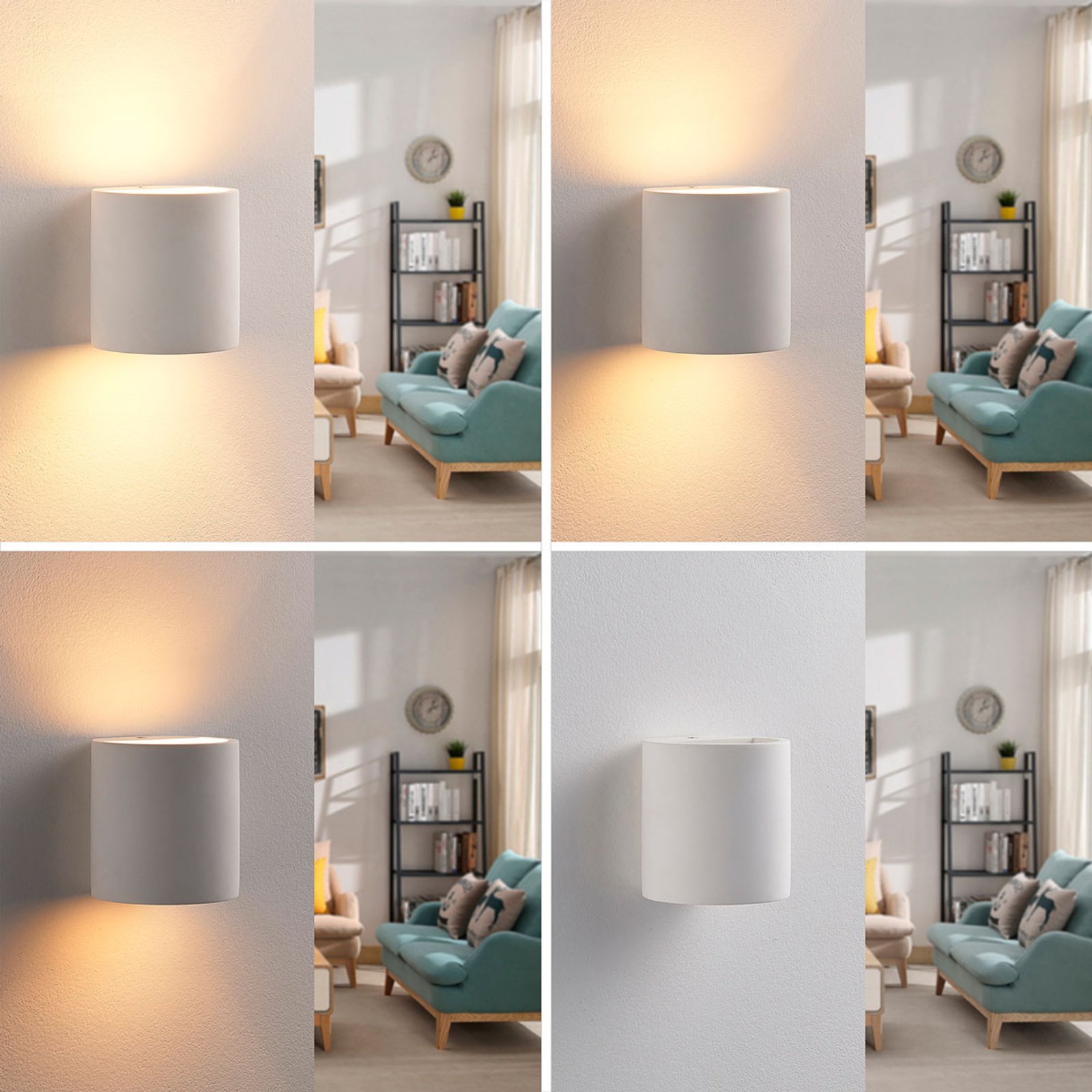 Krista Aplique de Pared Cast White - Lindby