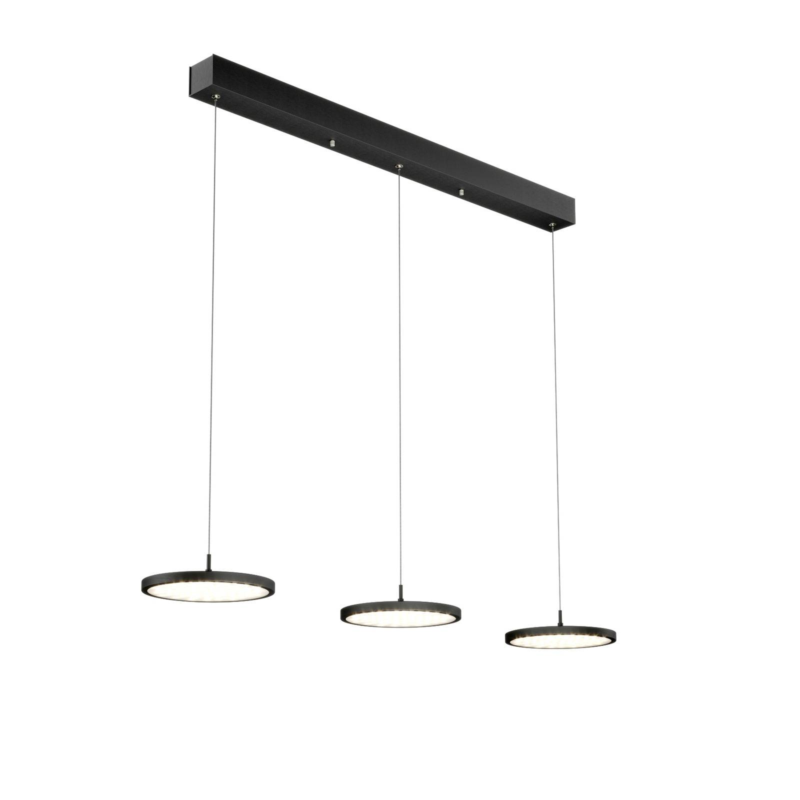 Rothfels Gion LED függő lámpa 3 izzós alu / fekete