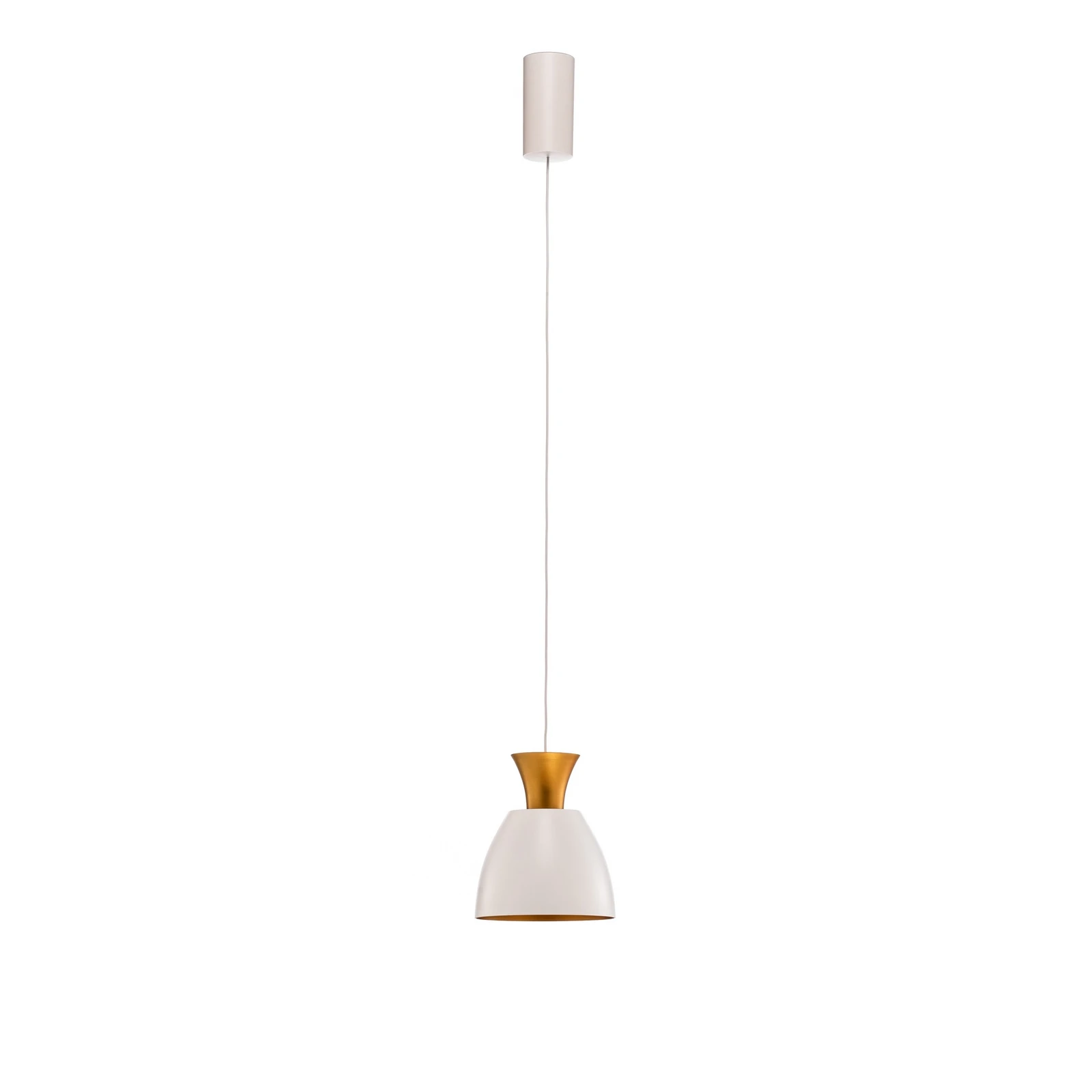 LED κρεμαστό φωτιστικό Studio Line 51277, λευκό/ορείχαλκο, Ø 20 cm