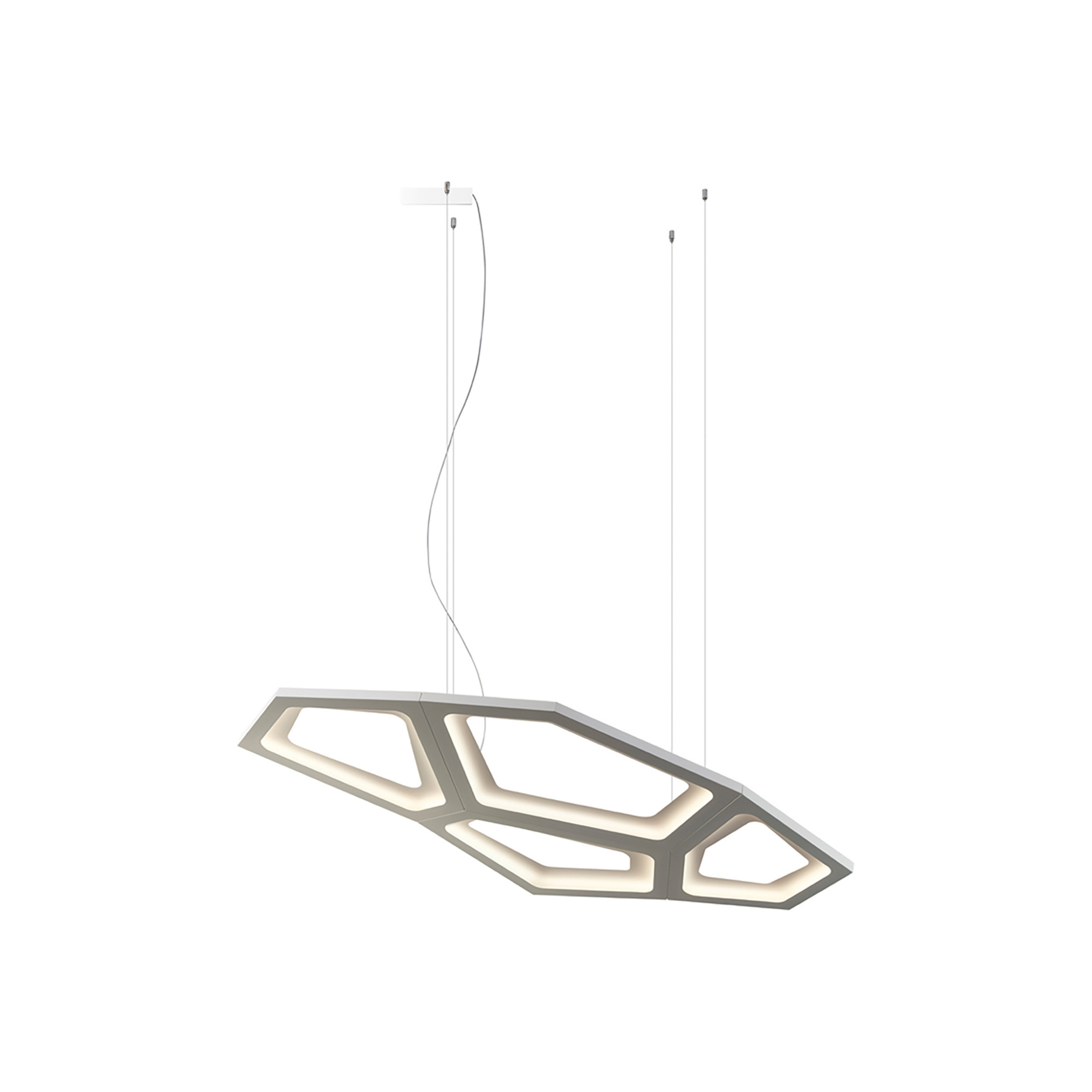 Suspension LED Nura 2, blanche, 85 W