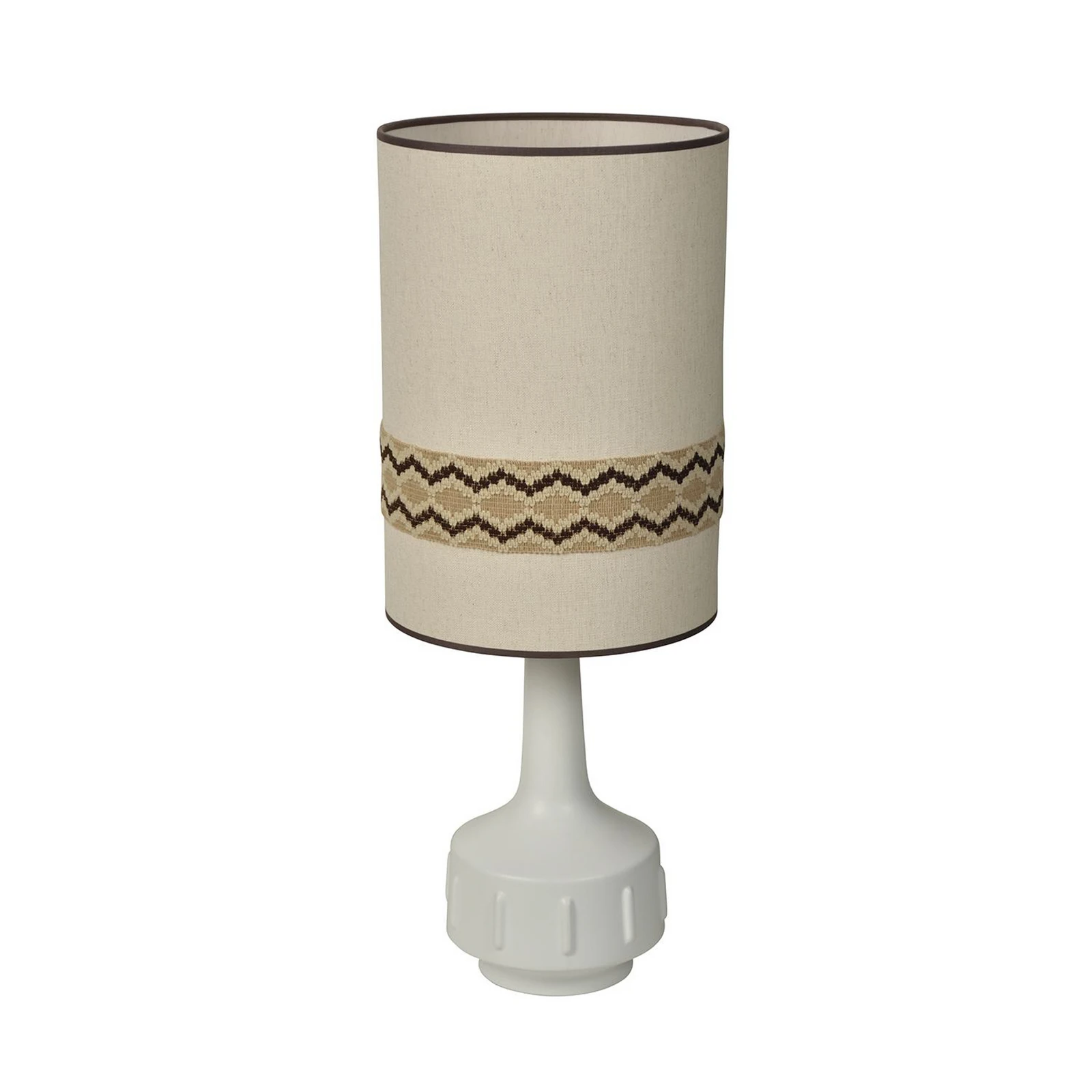 MARKET SET tafellamp Jimmy, wit/beige, 83 cm, rand