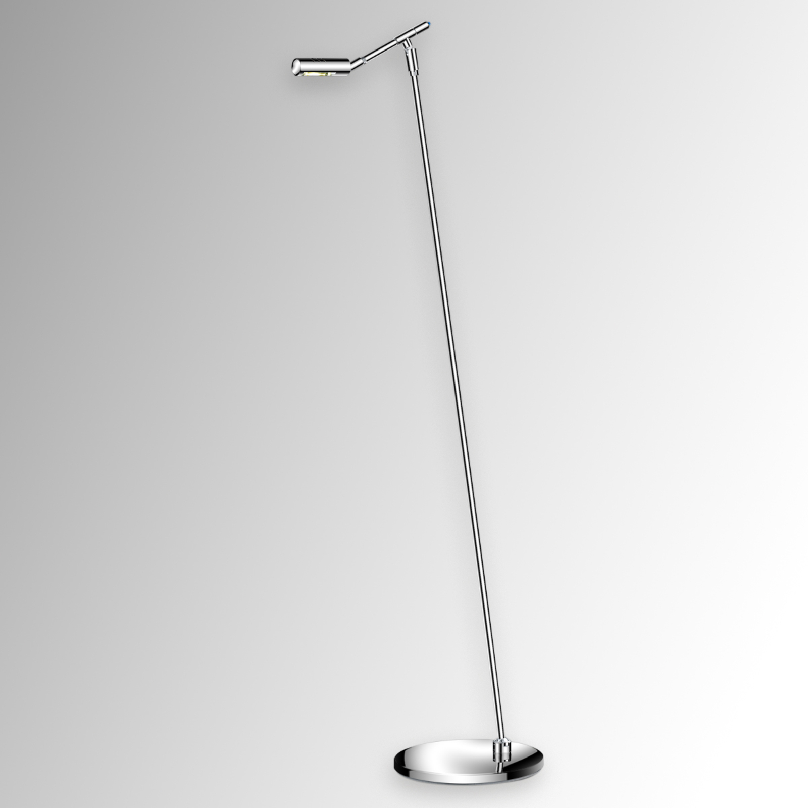 Knapstein LED floor lamp SENO chrome, for Living / Dining Room, metal, 4 W, energy efficiency: A+, H: 110 cm