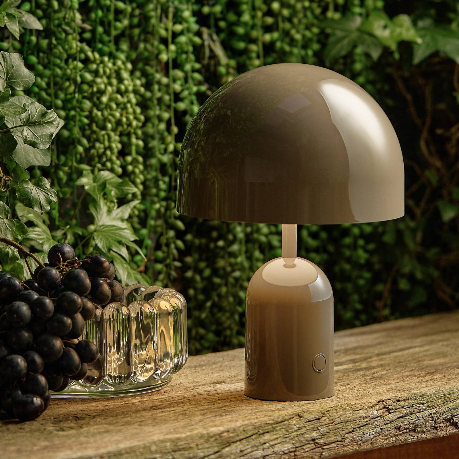 Tom Dixon LED-Akku-Tischlampe Bell Portable, taupe, 28 cm günstig online kaufen