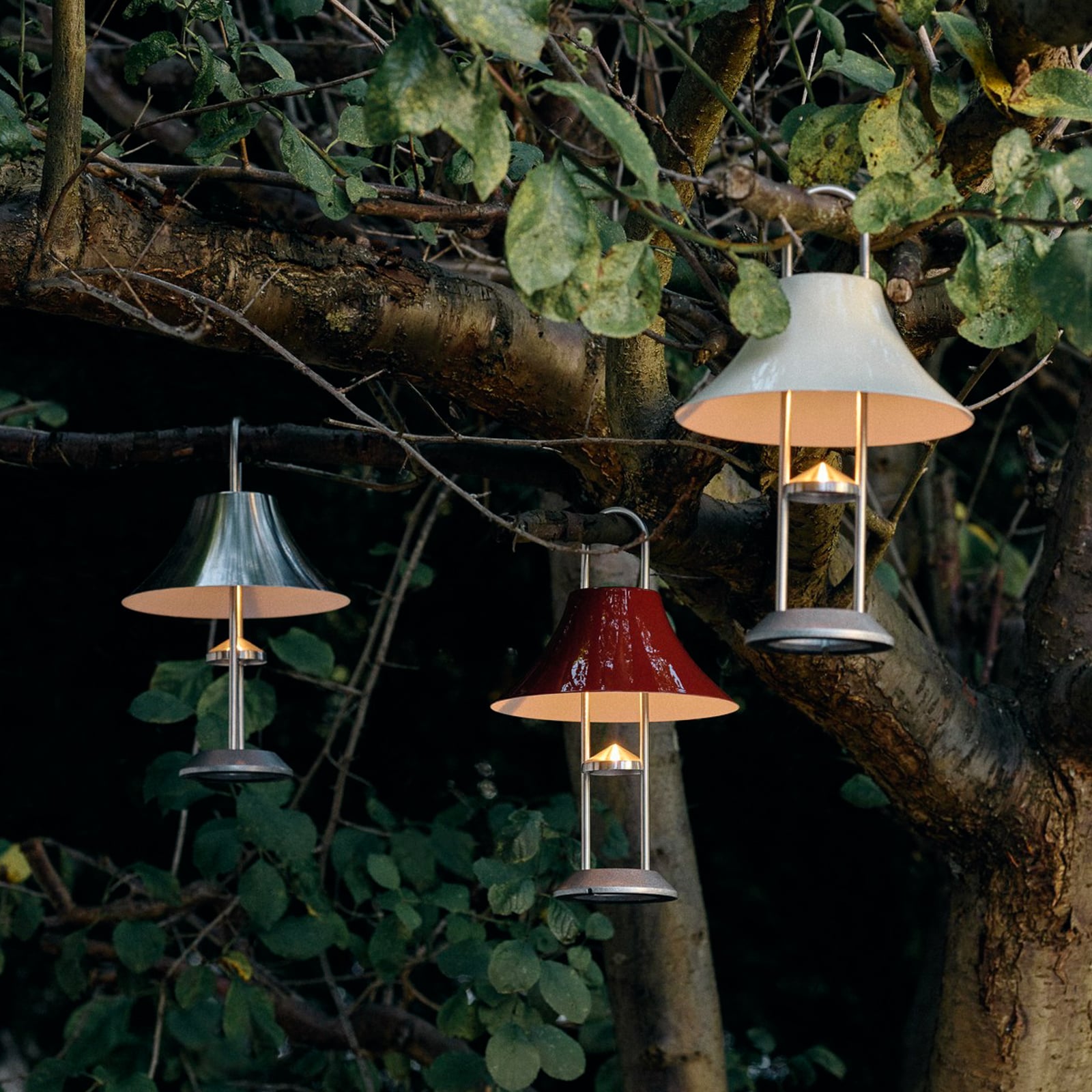 Carabiner LED rechargeable torch, steel, 31 cm, IP44 - HAY