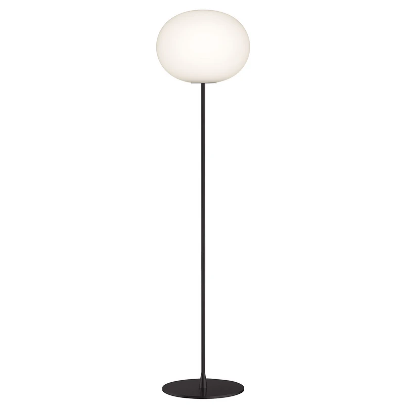 FLOS - Glo-Ball F3 Floor Lamp Matt Black/Opal
