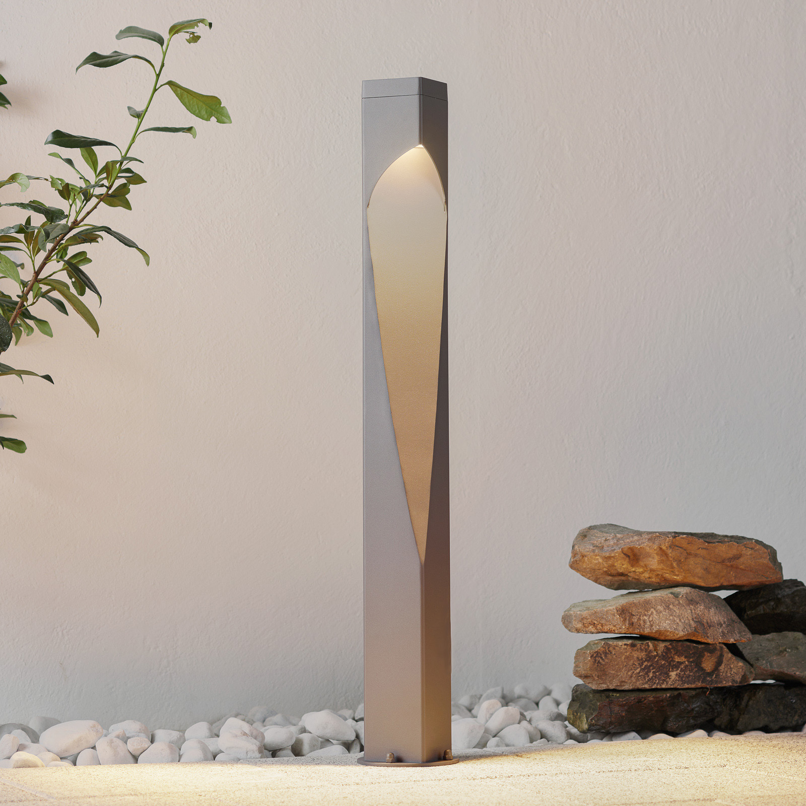 Nordlux Path light Concordia of aluminium, aluminium, plastic, GU10, 28 W, energy efficiency: A++, L: 15 cm, W: 15 cm, H: 100 cm
