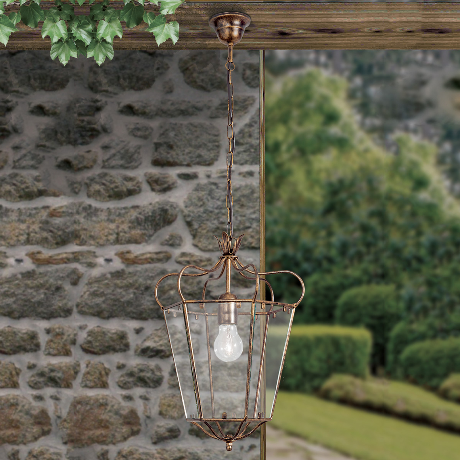 Superbe suspension FALOTTA style lanterne, 1 lampe
