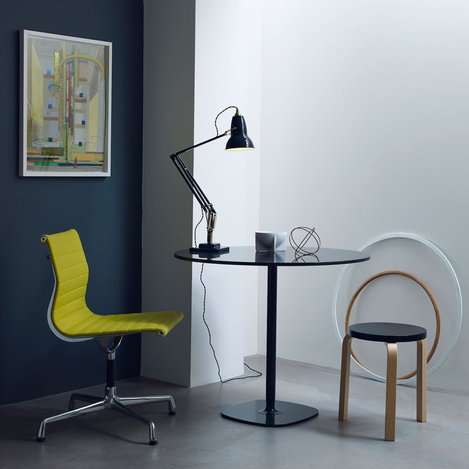 Anglepoise Original 1227 Ορειχάλκινο επιτραπέζιο φωτιστικό μαύρο