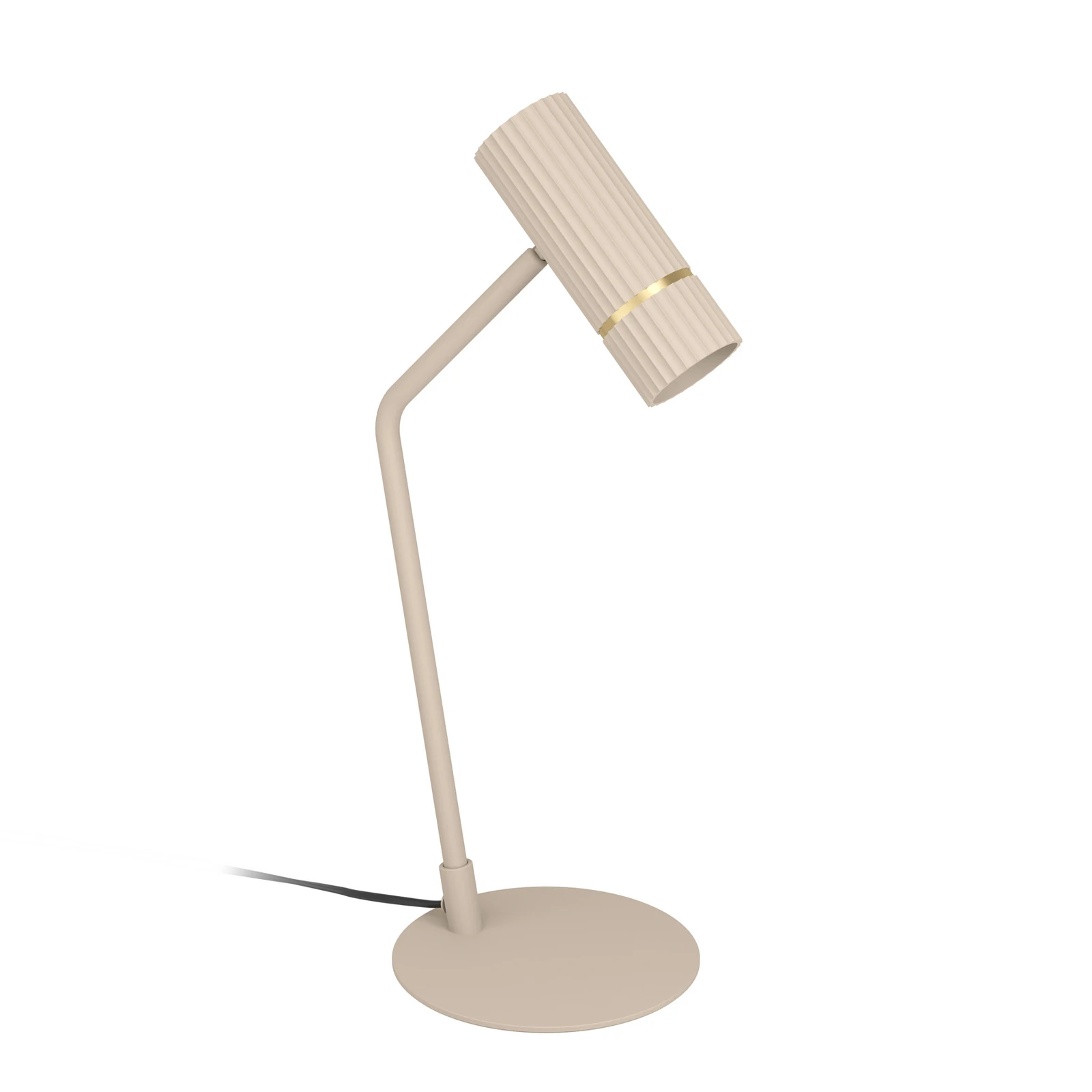 Stolová lampa Caminia, výška 48,5 cm, piesková farba, oceľ