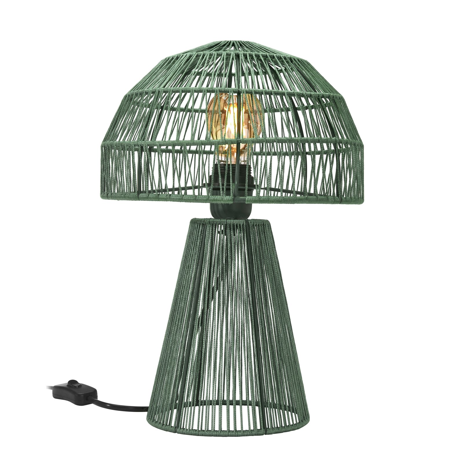 PR Home Porcini table lamp, wrapped in yarn